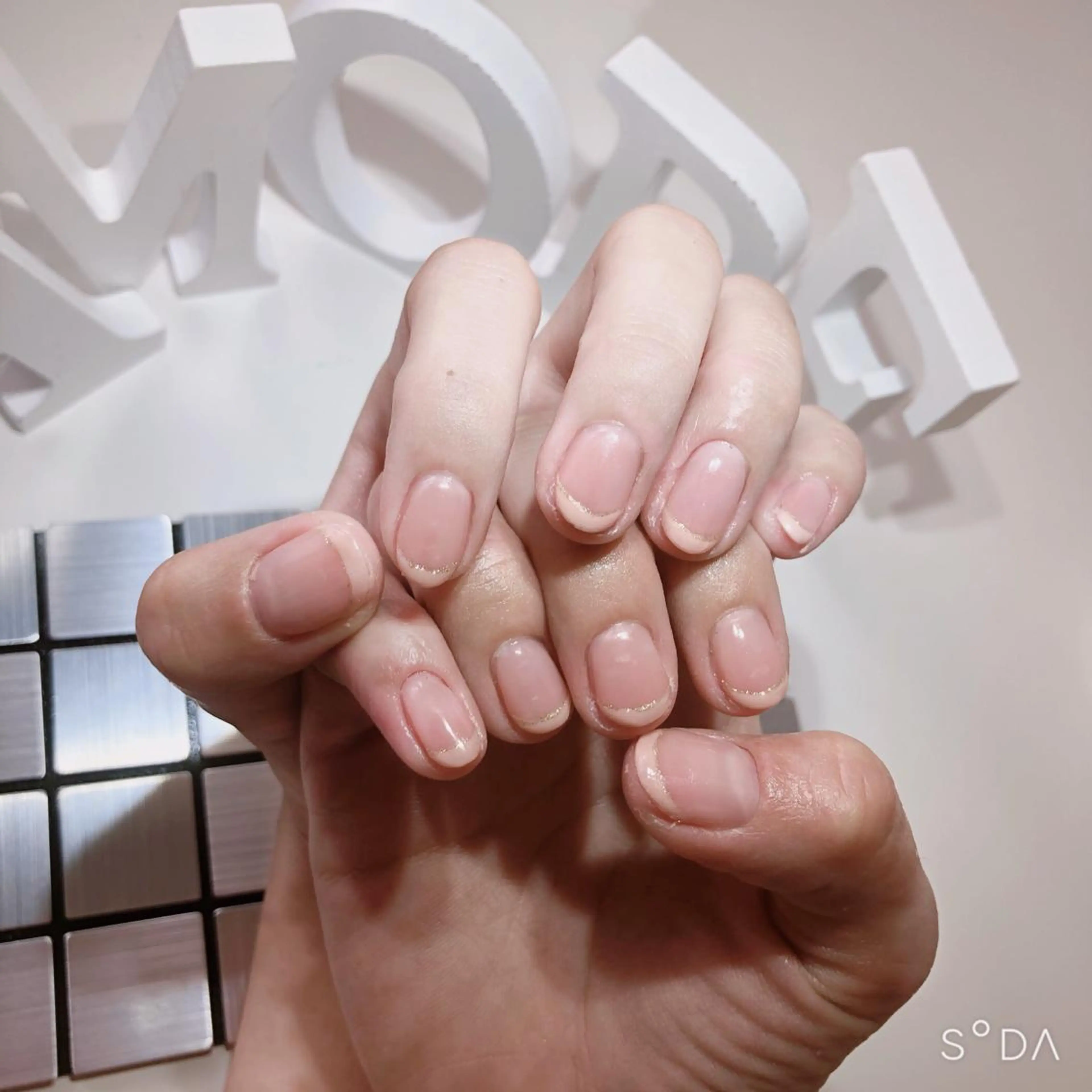 ネイル フレンチネイル ピンク You kyehwaのネイルデザイン