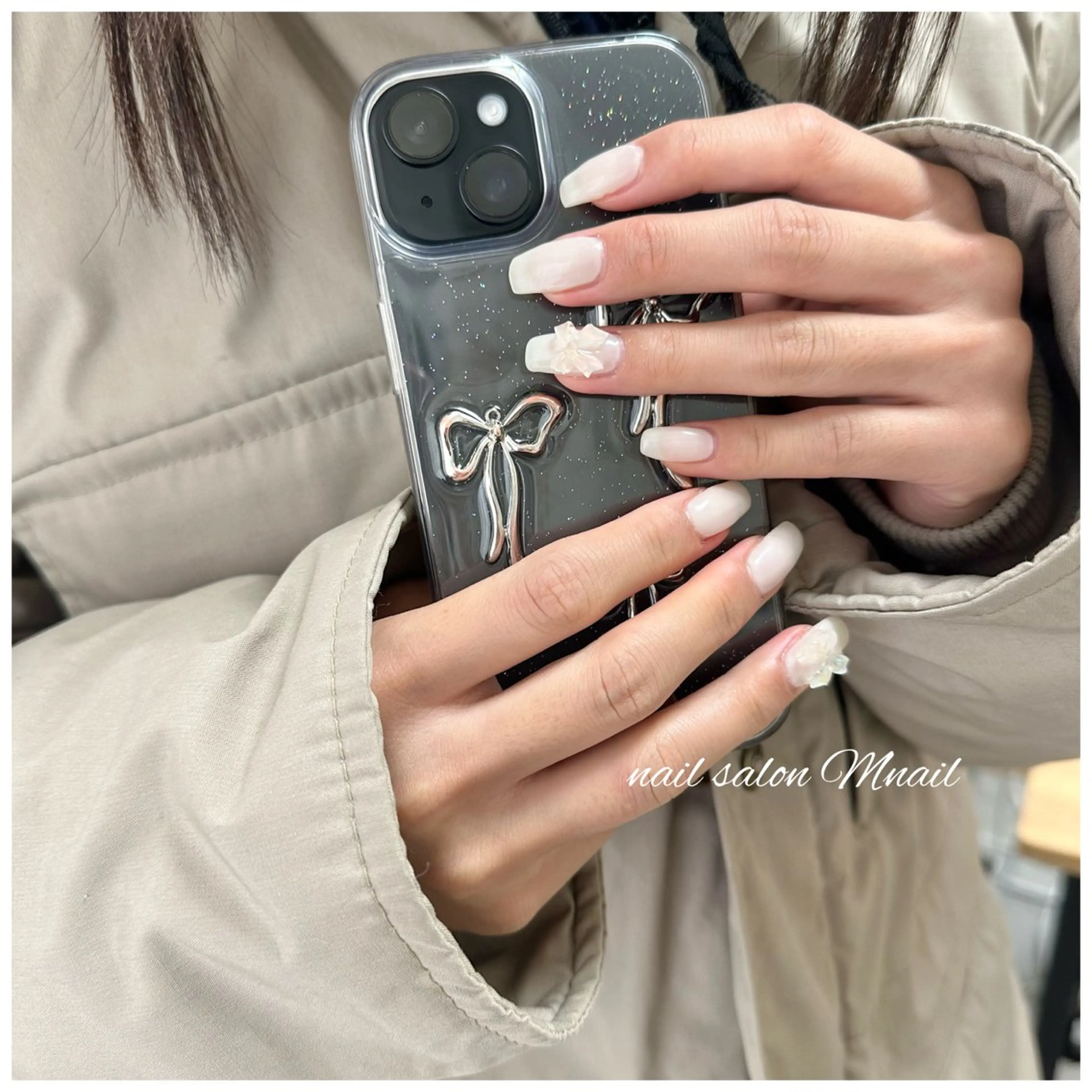 ネイル ジェルネイル ニュアンスネイル ワンホンネイル Mnail ちひろのネイルデザイン