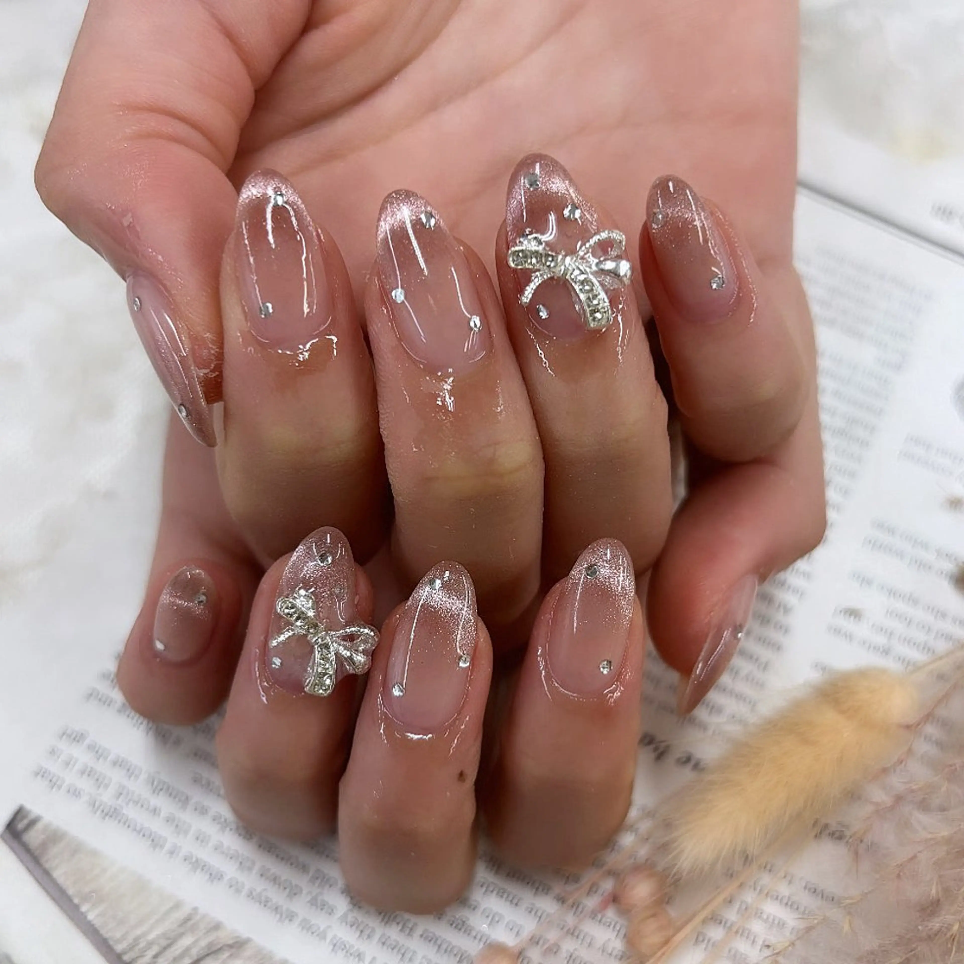 ネイル リボン ハンドネイル Basic本厚木店 Ruka♛のネイルデザイン