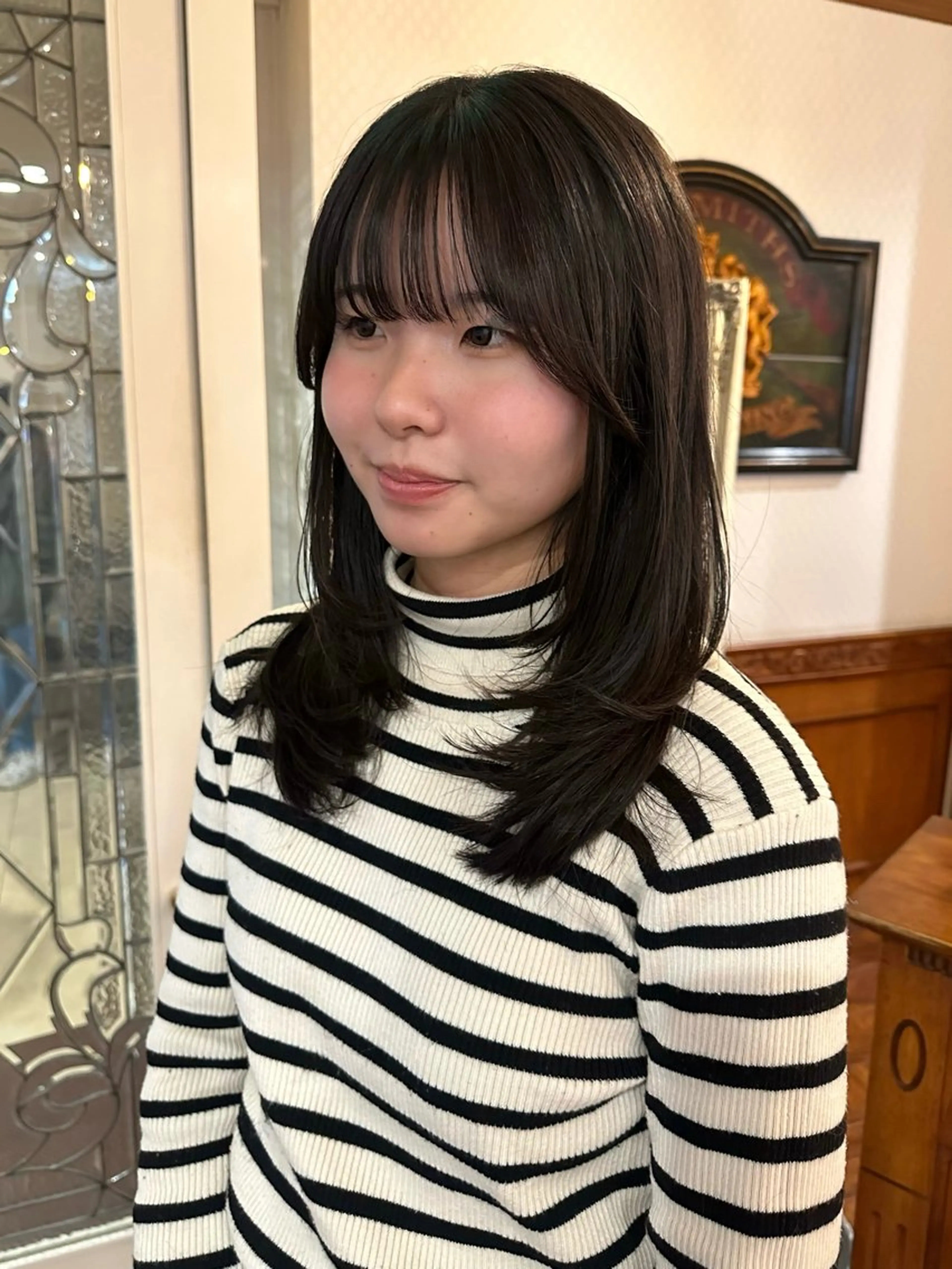 セミロング カラー レイヤーカット カット ヘアカラー トリートメント 四日市/レイヤー /似合わせカットのヘアスタイル