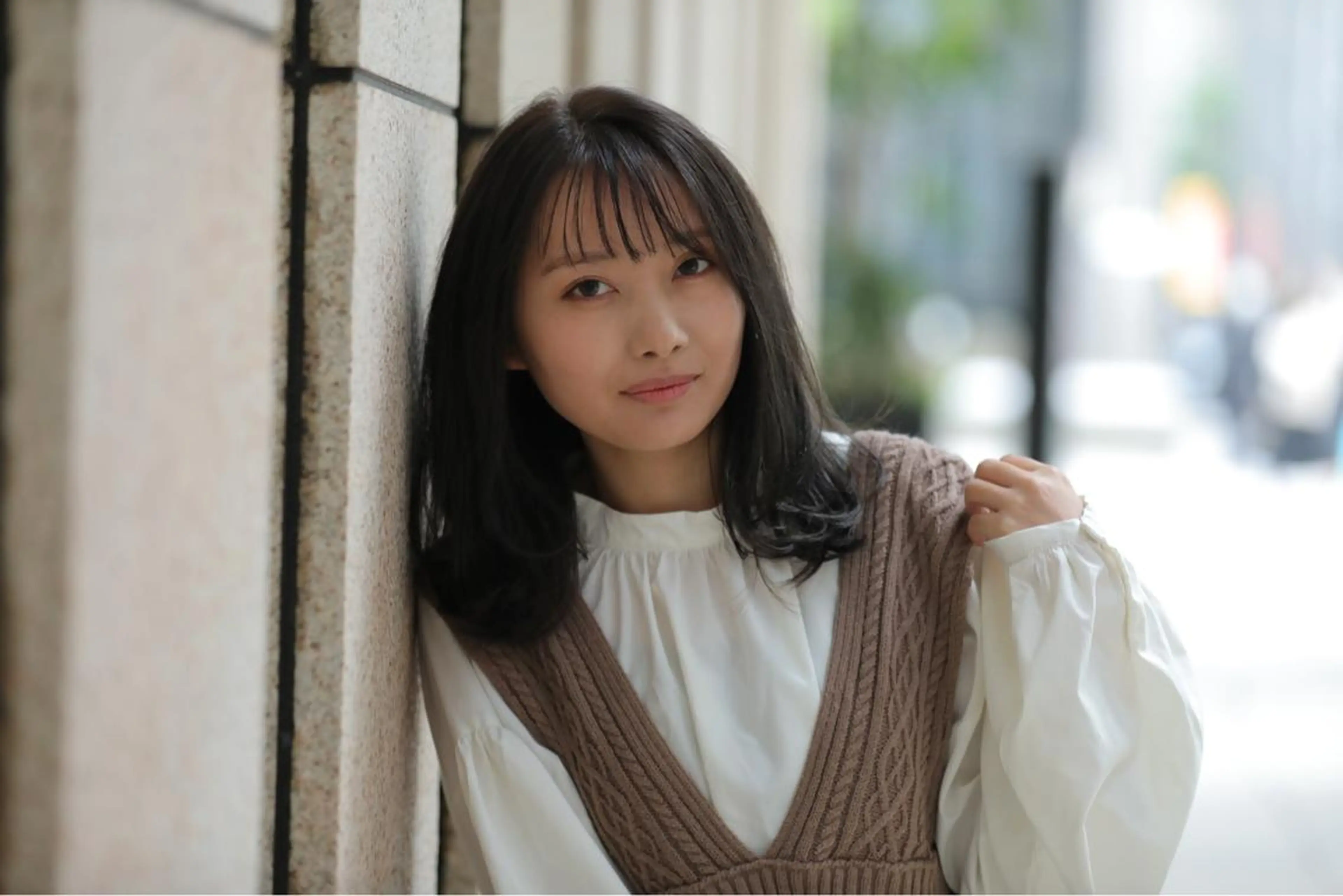 ミディアム ハイライト 髪質改善 小顔カット Endearing 銀座/レイヤーカットのヘアスタイル