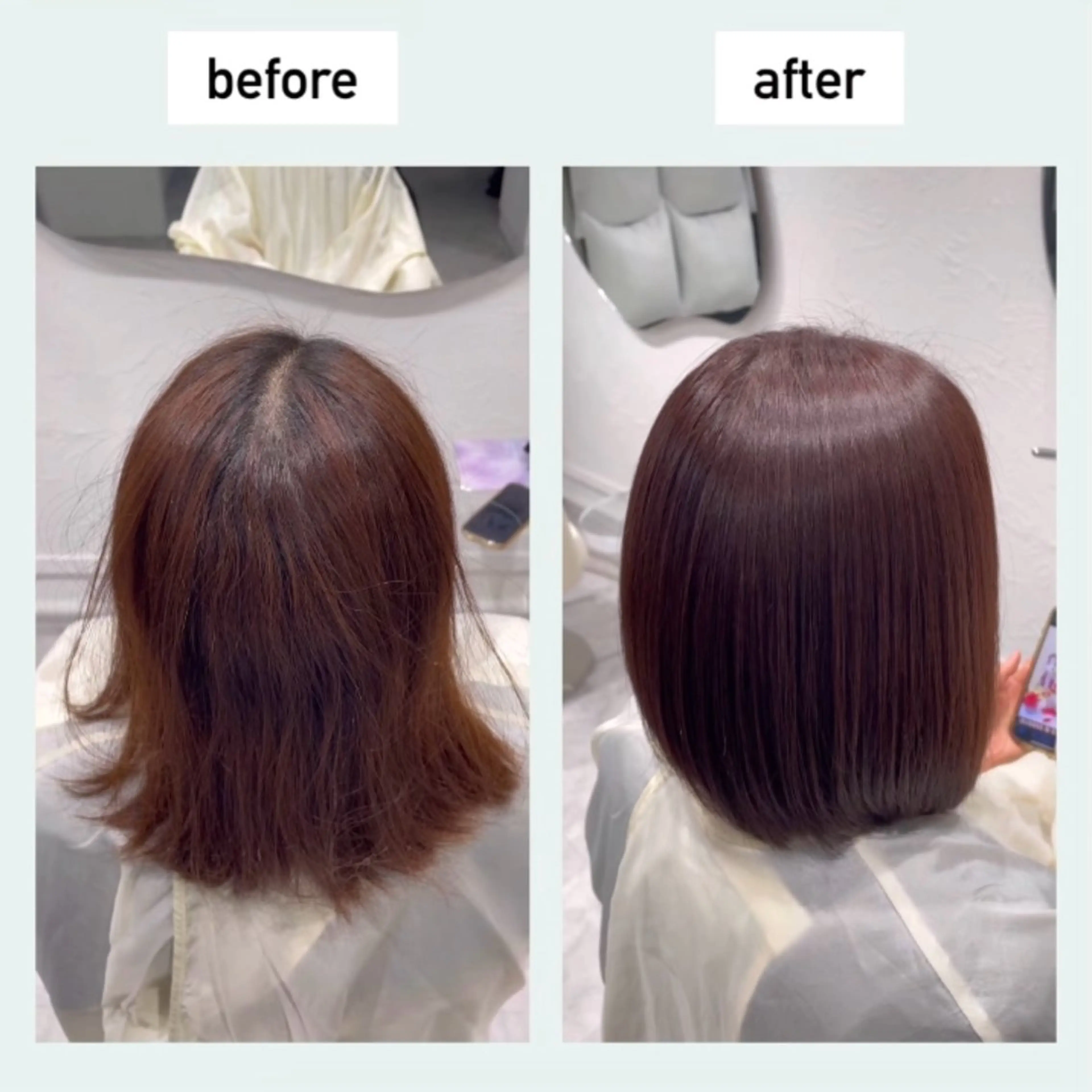 ミディアム カラー ブラウンカラー ピンクカラー ピンクブラウン ボブ カット ヘアカラー 縮毛矯正 トリートメント scene中性ストレート/縮毛矯正【シーン】所属・ジョー/ 名駅の矯正特化美容師のヘアスタイル