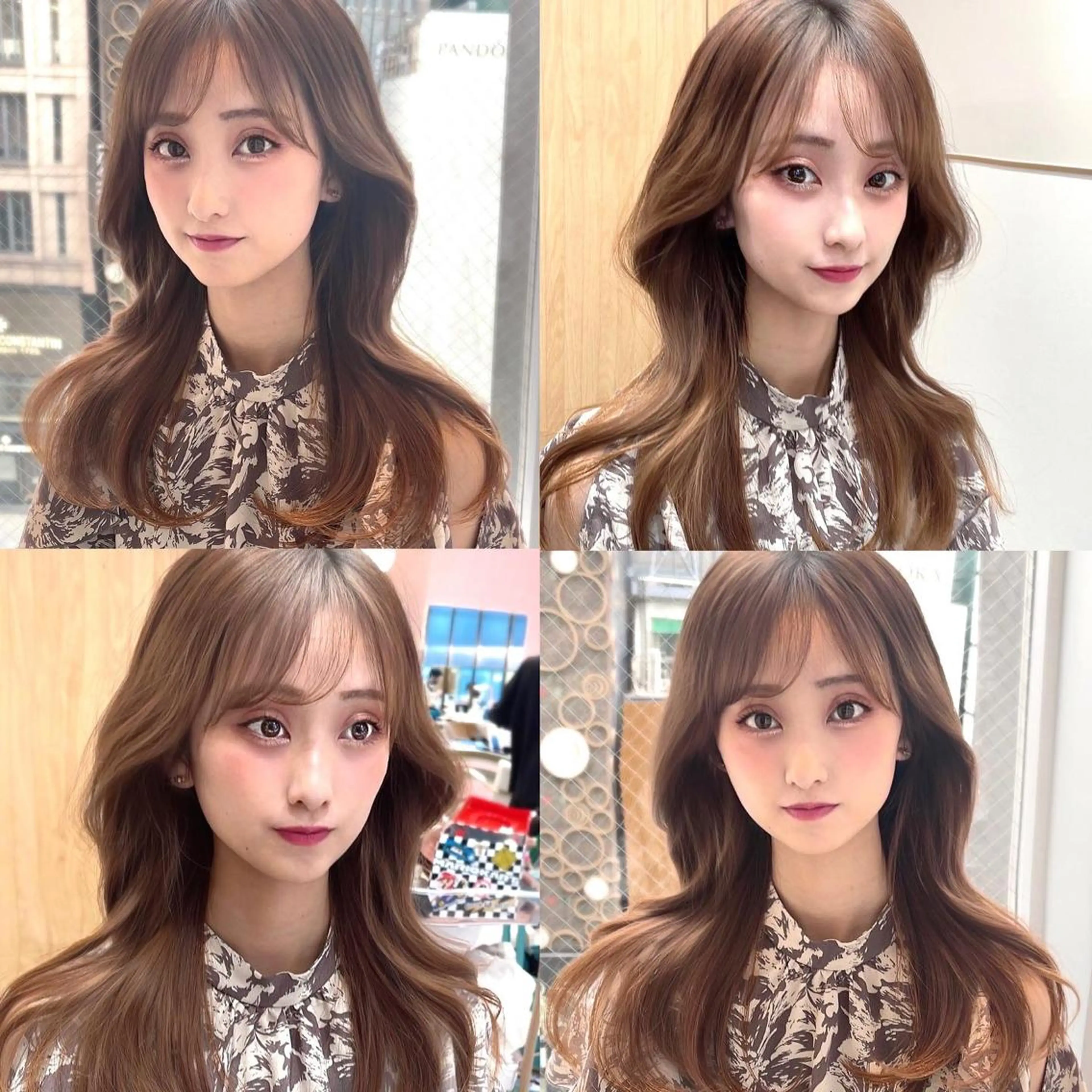 ロング カラー ヘアアレンジ アディクシーカラー ベージュカラー 透明感カラー イヤリングカラー グレージュ カット トリートメント 顔周り特化/韓国ヘア /レイヤー/吉野幸大のヘアスタイル