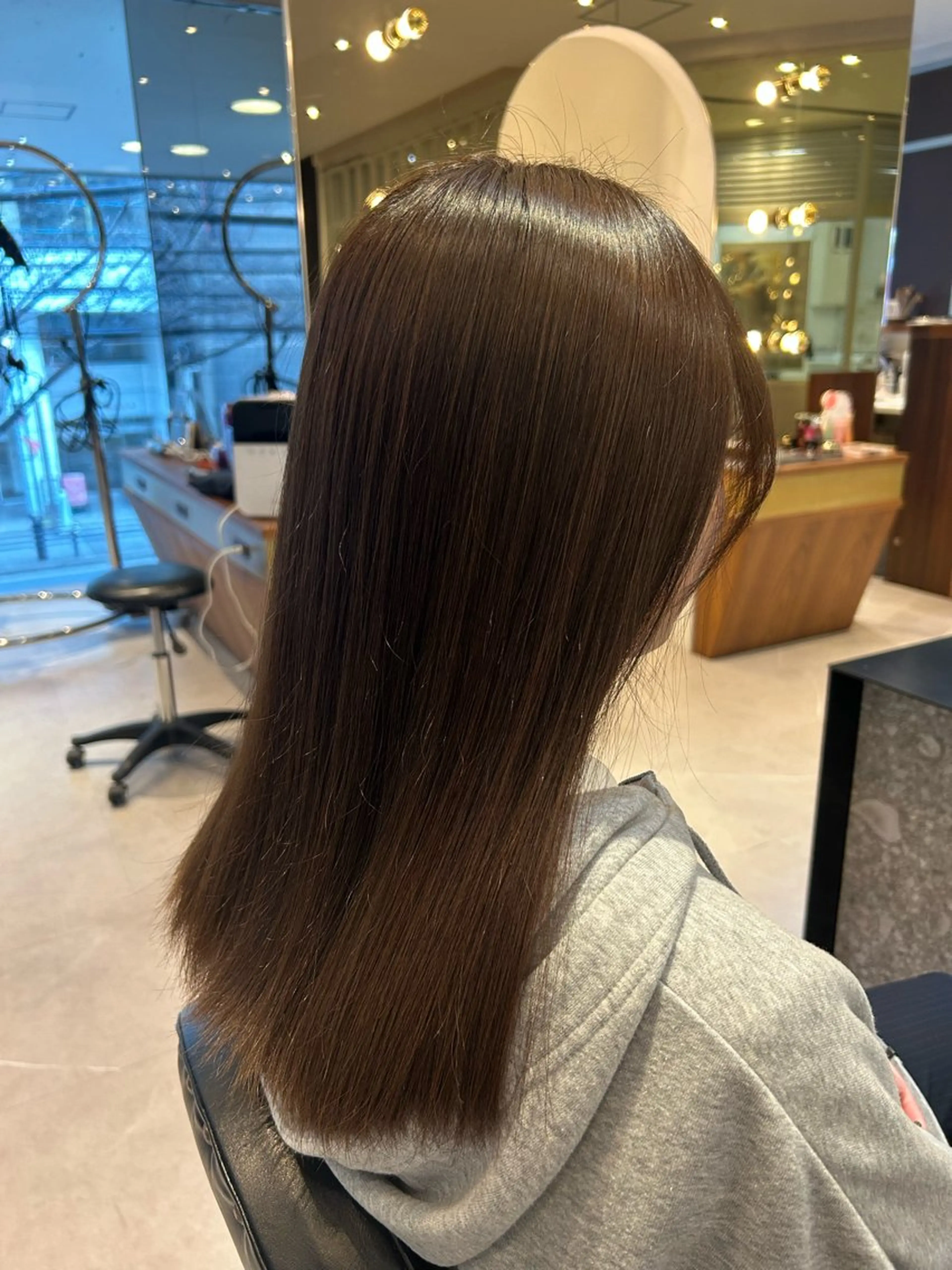 セミロング カラー トリートメント ヘアカラー トリートメント 縮毛矯正/カット/ 韓国ヘア/蛯原🍤のヘアスタイル