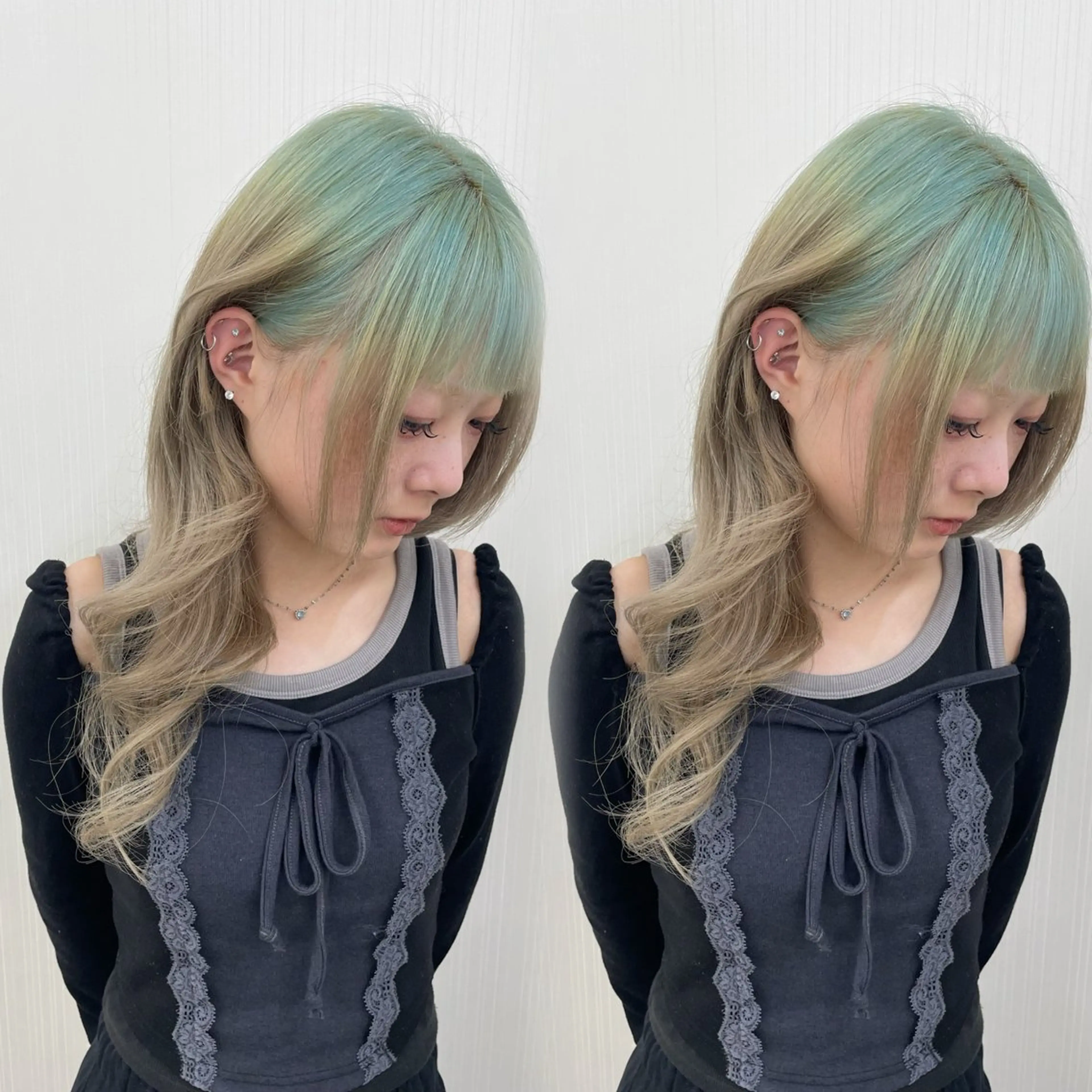 ロング カラー ベージュカラー ミント ヘアカラー トリートメント 髪質改善矯正/カラー /吉祥寺 mariのヘアスタイル