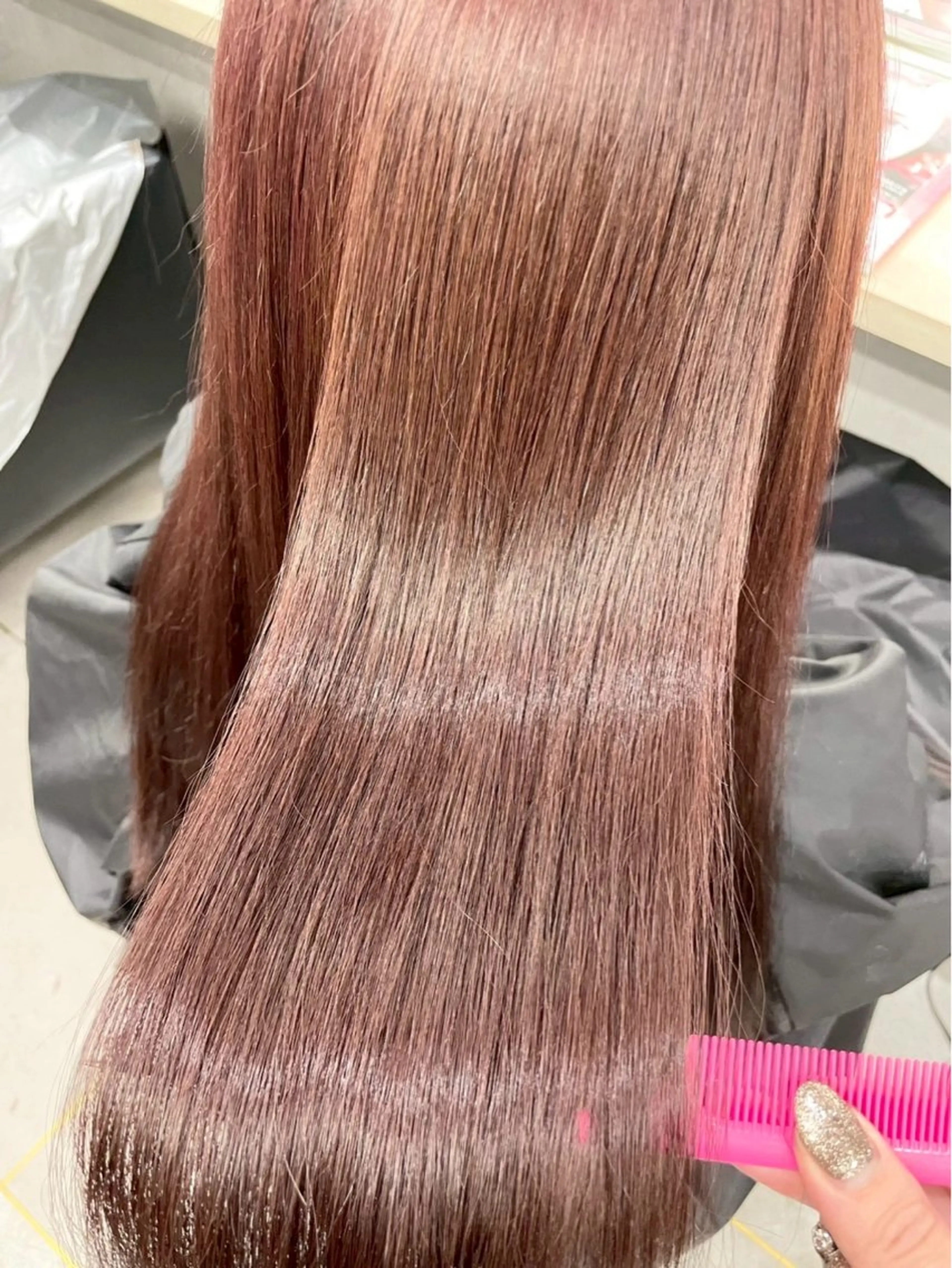 ロング 縮毛矯正 GiseL 博多 ほのかのヘアスタイル