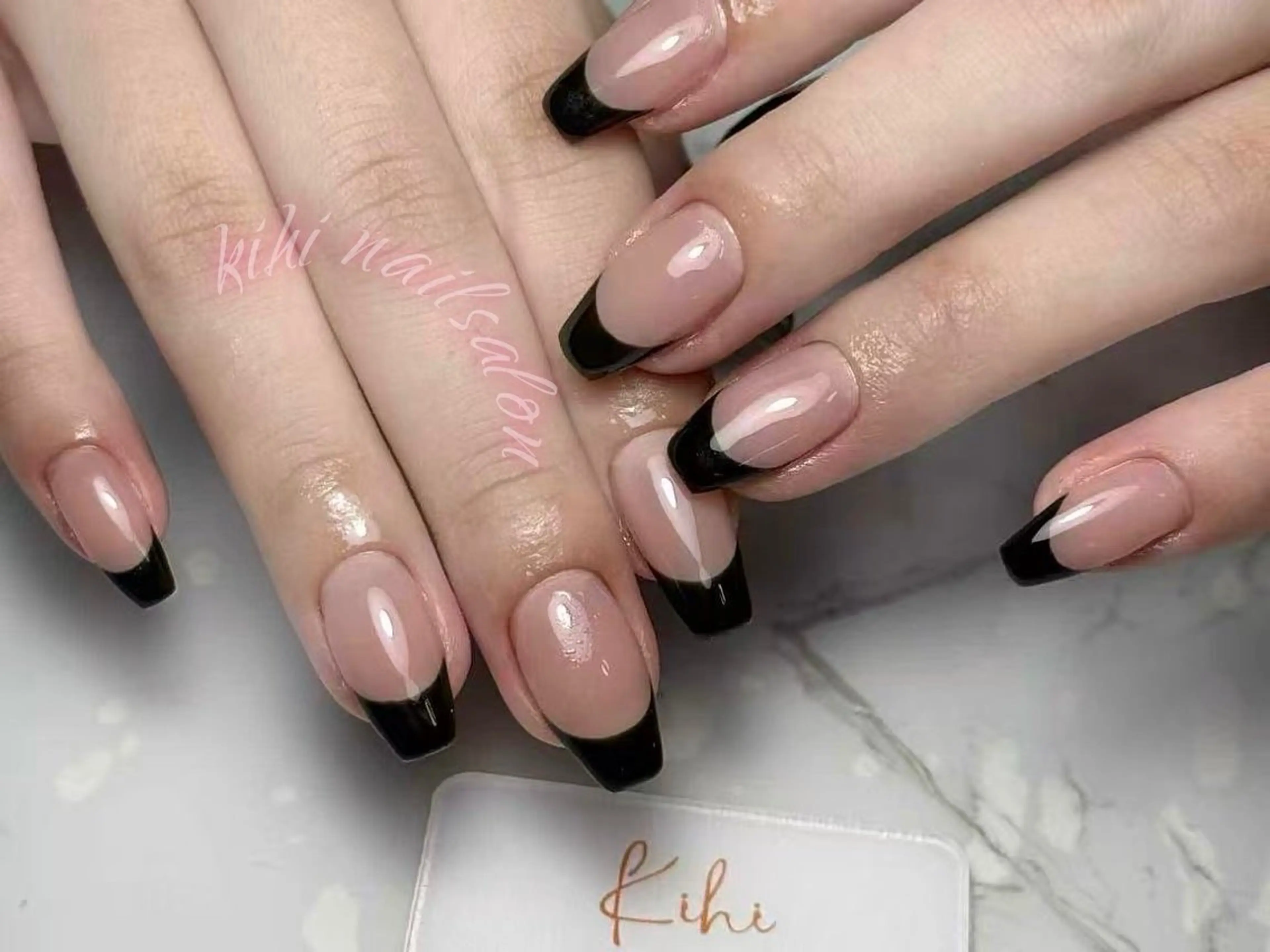 🉐🉐ソフトジェルオフ無料❤hand💕フレンチネイル「5種類フレンチ」の写真