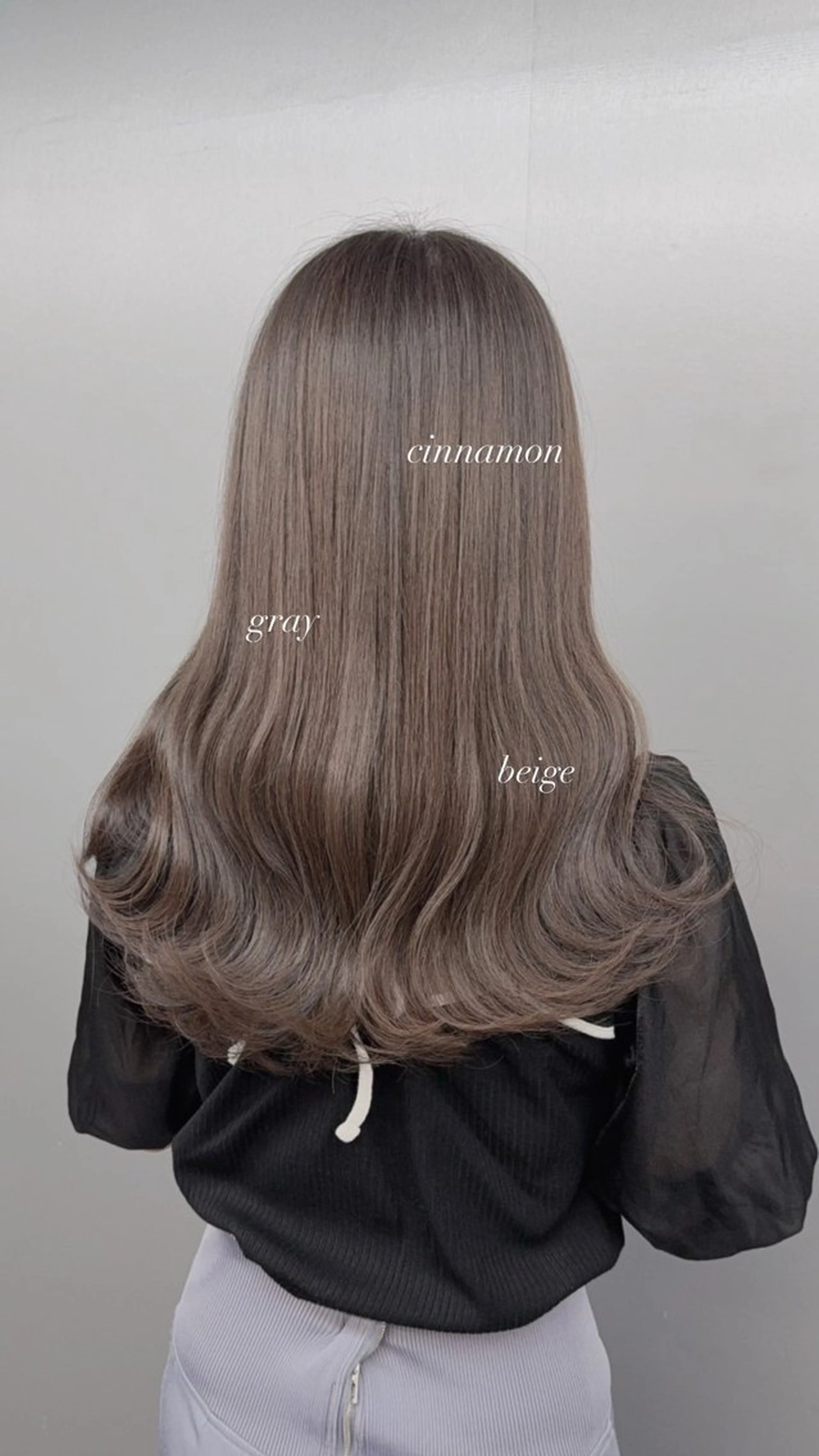 ロング カラー 透明感カラー グレージュ/あいのヘアスタイル