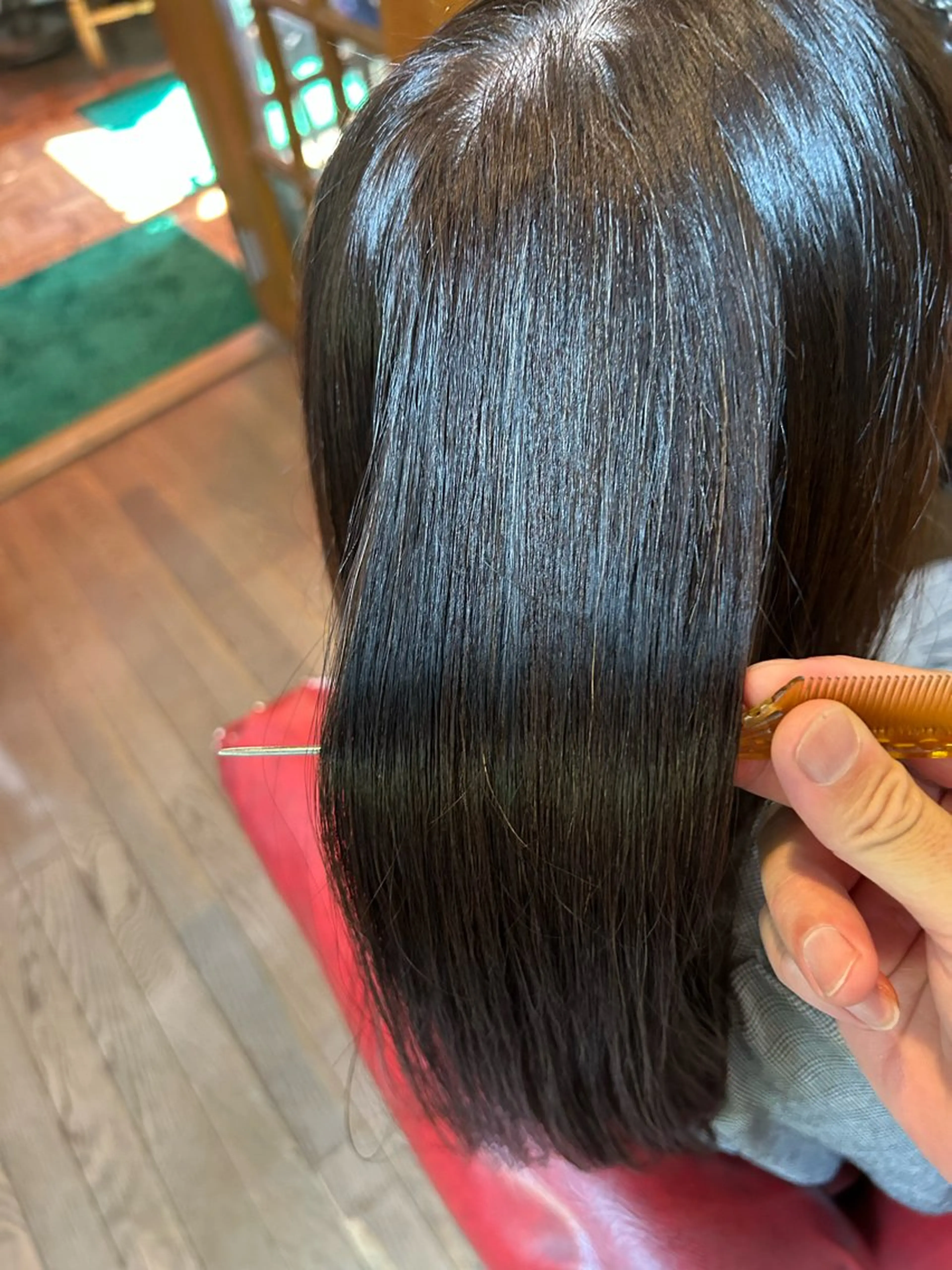 ロング ハイライト 髪質改善 縮毛矯正 カット トリートメント ヘッドスパ 🏰秘密基地店 サユリ美容室💎のヘアスタイル