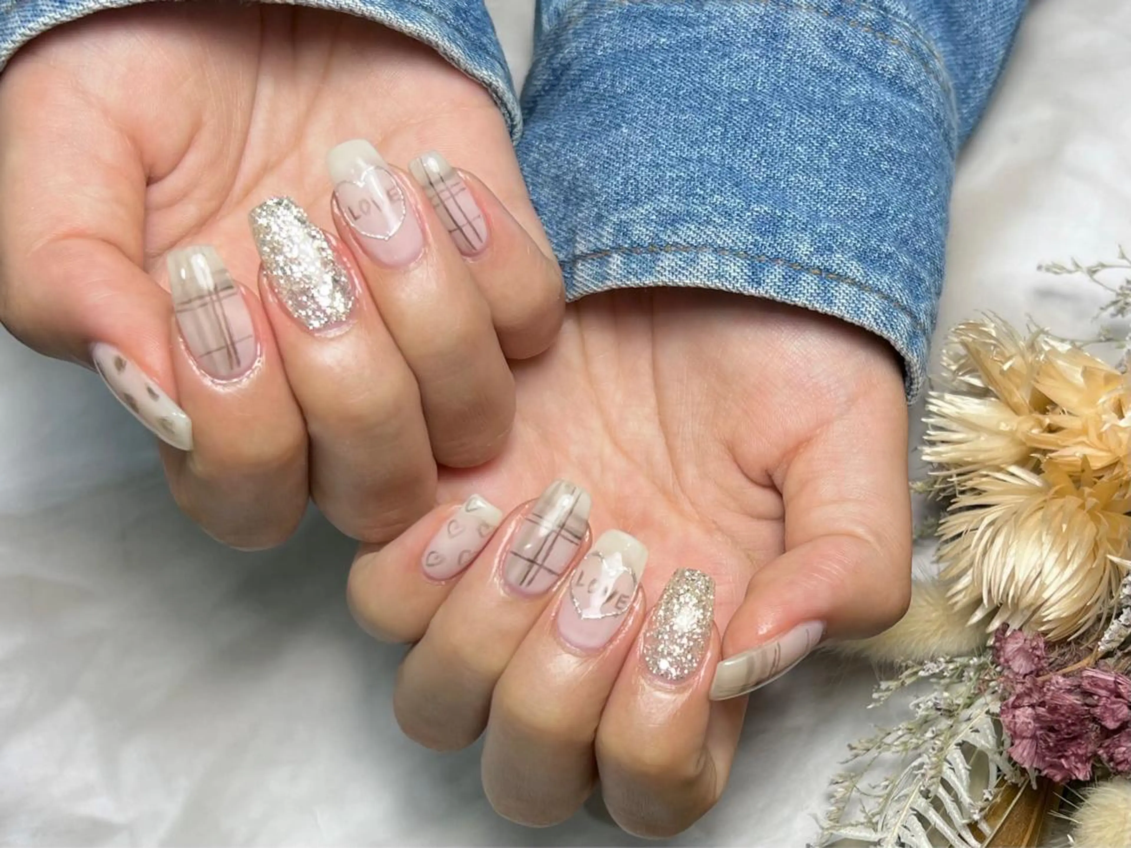 ネイル アートネイル キラキラネイル 持ち込み Kanna Yuki カンナユキのネイルデザイン