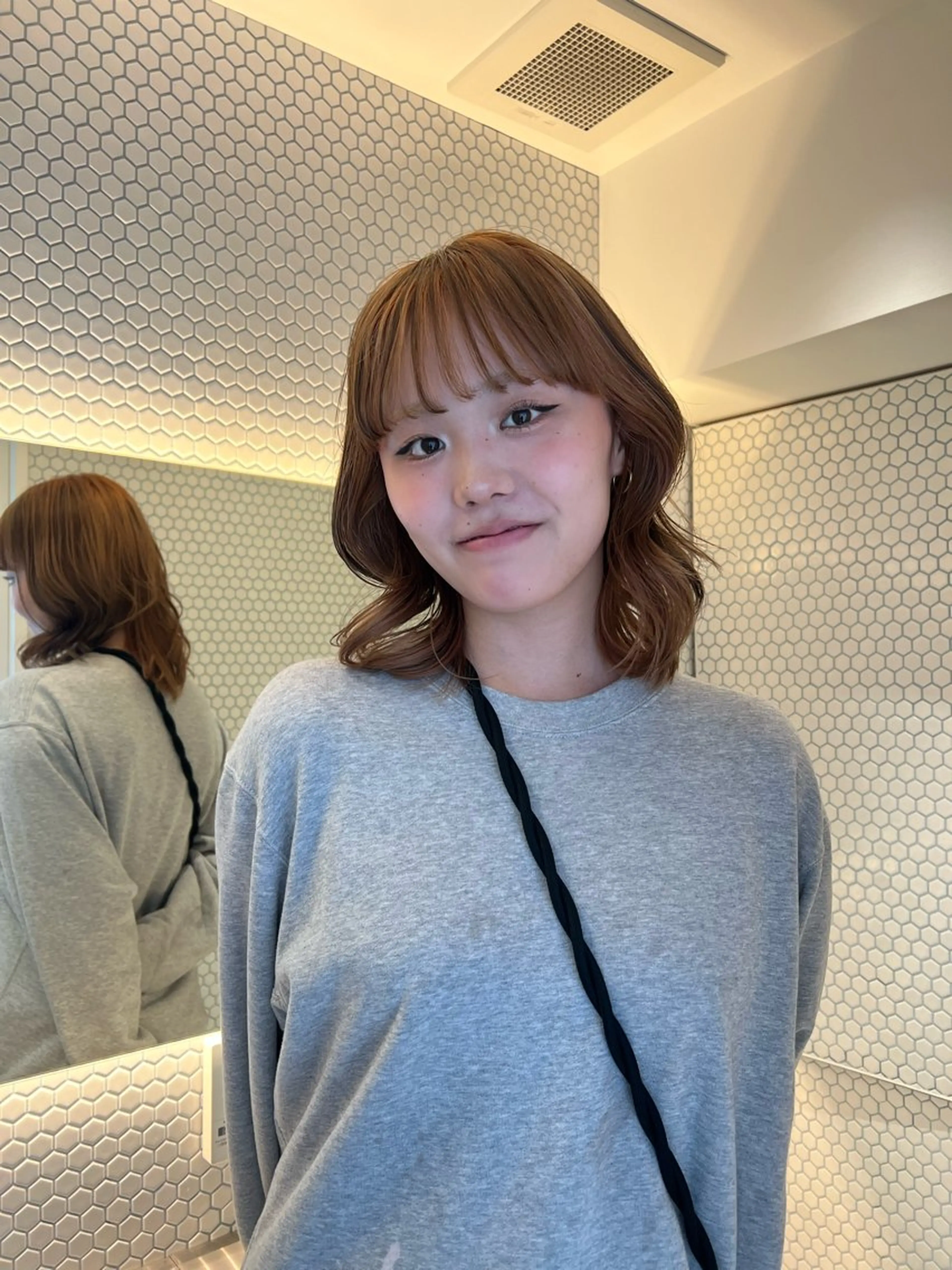 ミディアム カラー ヘアカラー ブリーチ/艶カラー 🫧/ユーナのヘアスタイル