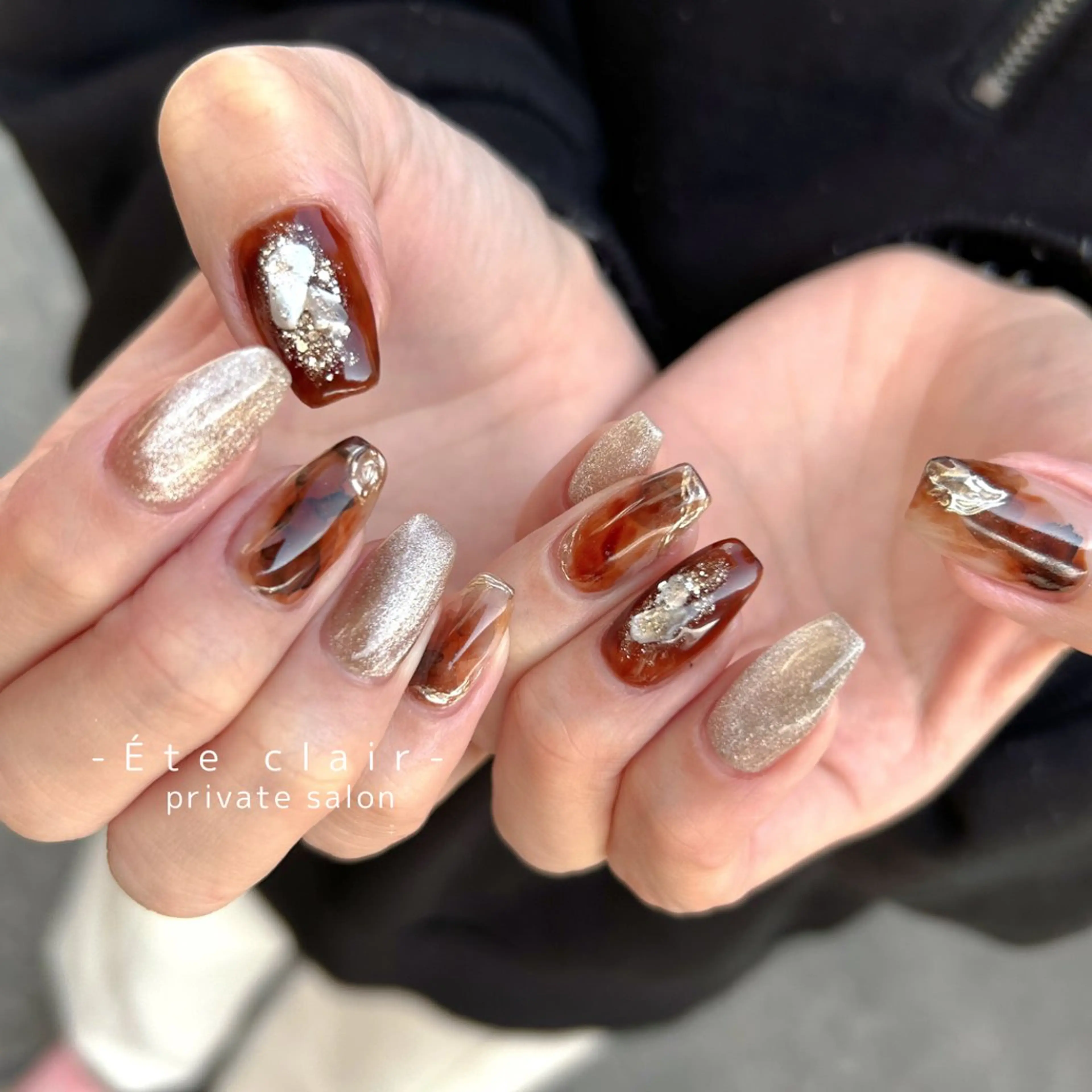 ネイル フットネイル ジェルネイル マグネットネイル ニュアンスネイル パラジェル ハンドネイル Ète clair エテクレールのネイルデザイン