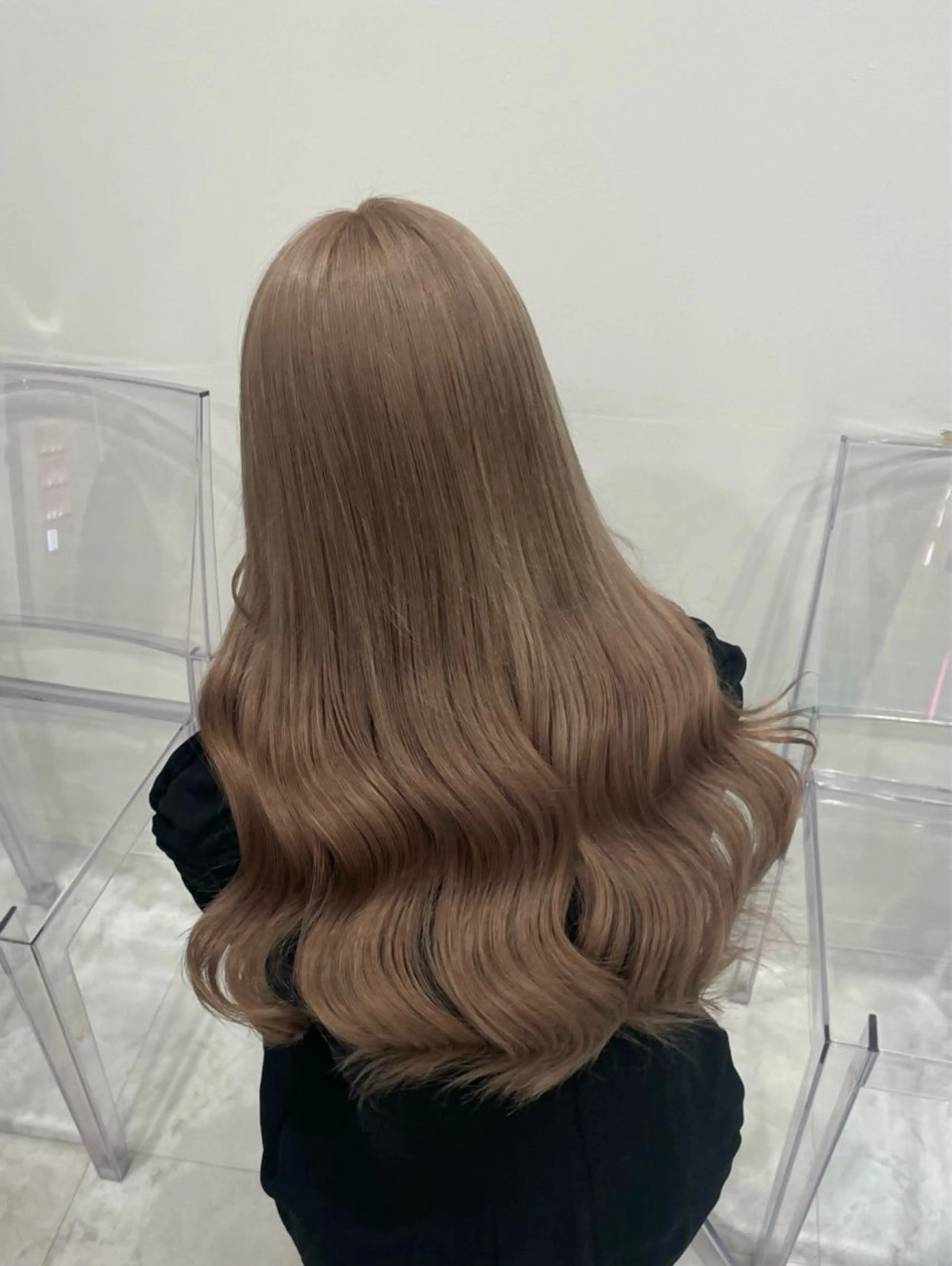 カラー ブリーチなし 透明感カラーのヘアスタイル