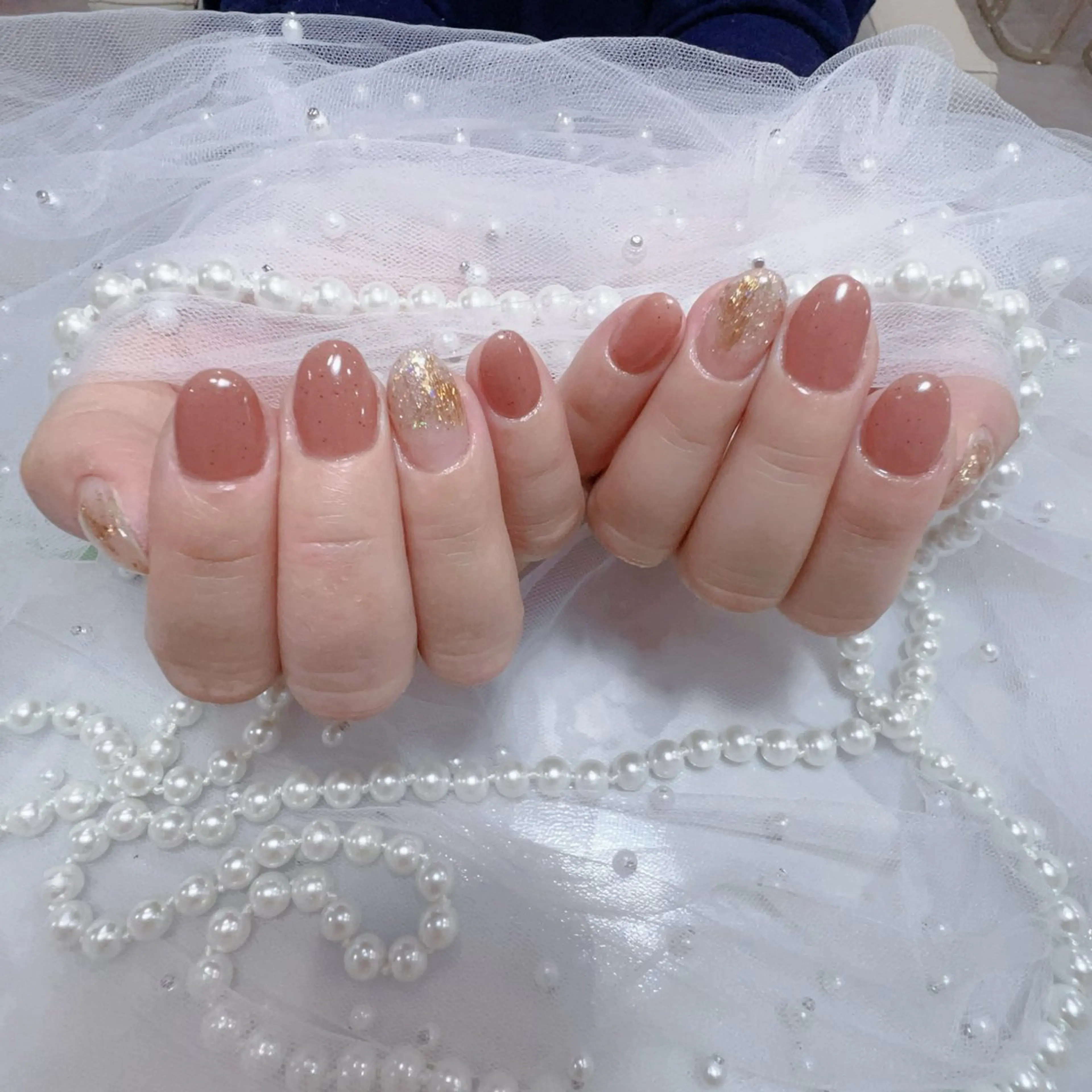 ネイル アートネイル フラッシュネイル フレンチネイル ジェルネイル ガラスフレンチ ハンドネイル You&Me Yukiのネイルデザイン