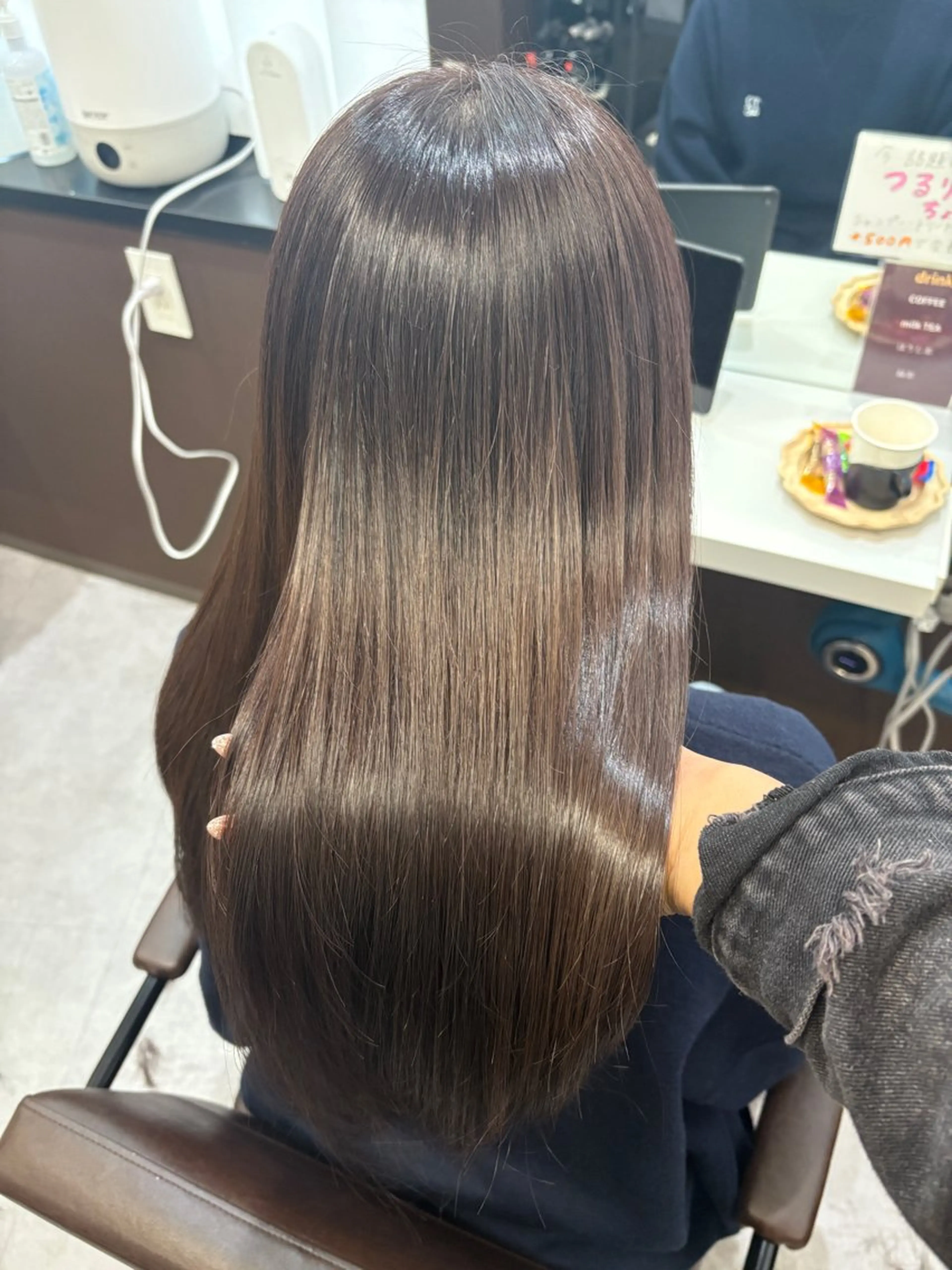 セミロング カラー 韓国×髪質改善カラー 💎hinaのヘアスタイル