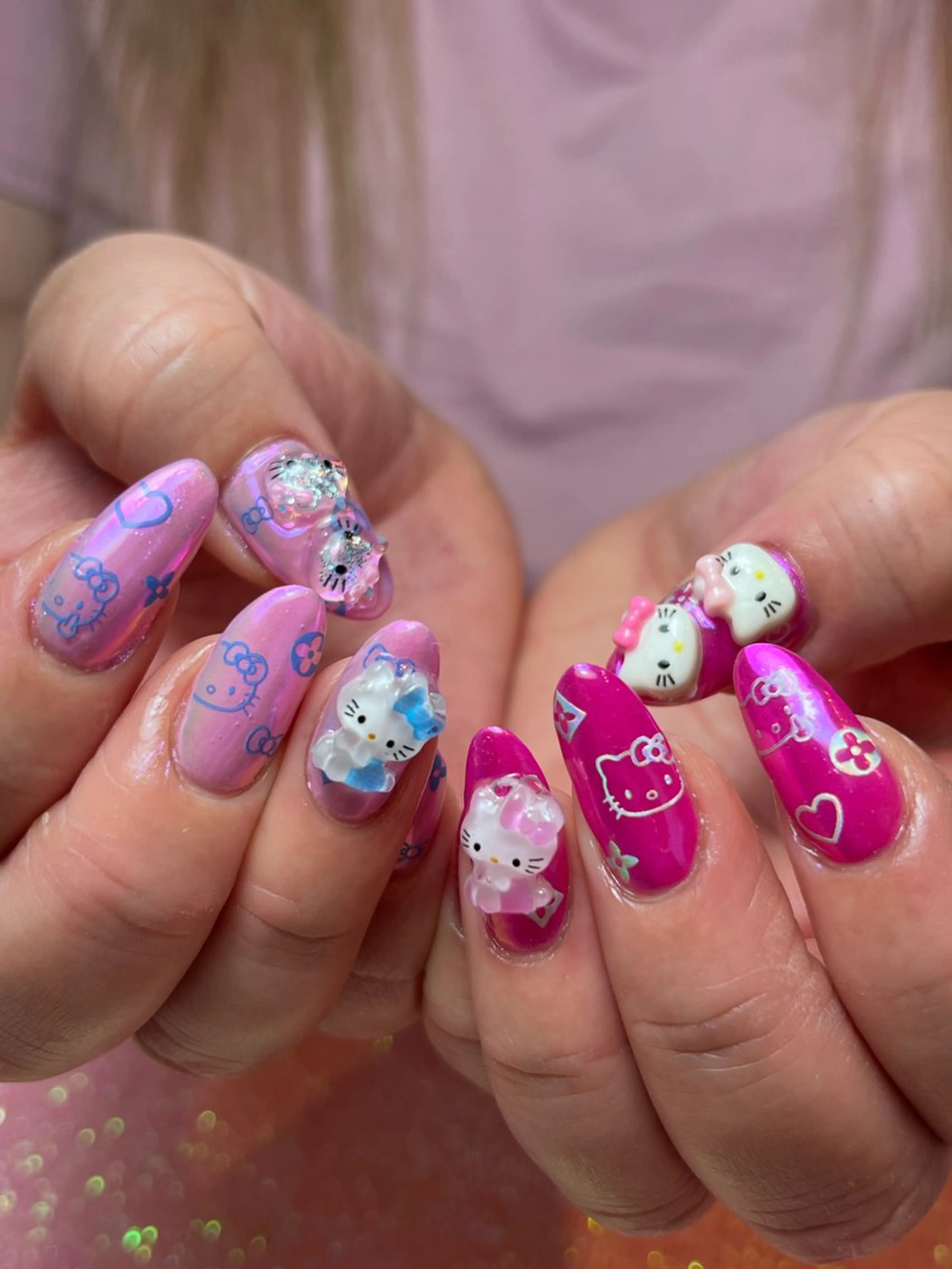 ネイル リボン ハンドネイル ハンドケア ナツインフィニティ ネイルズ（なつ）のネイルデザイン