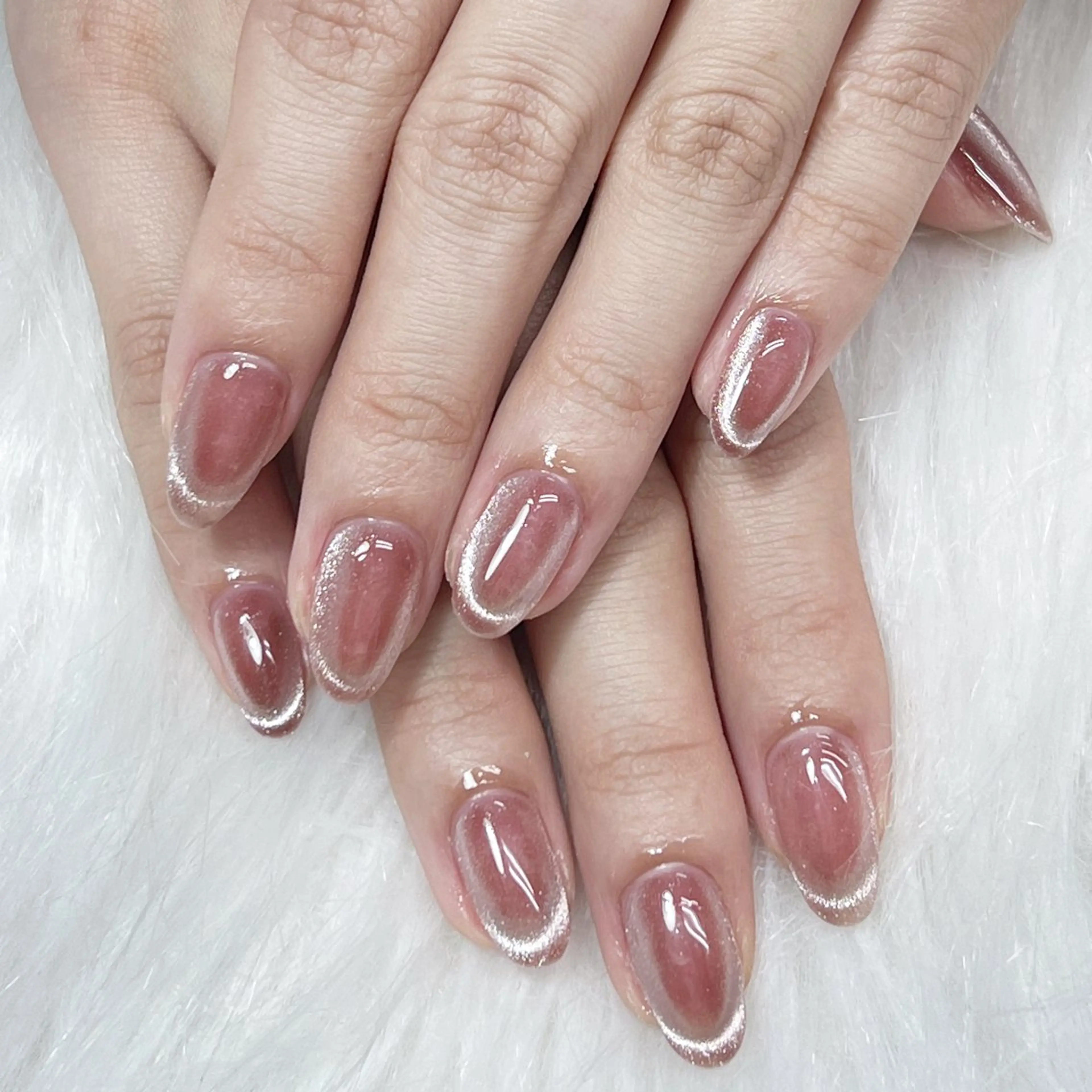 メンズ ネイル メンズ韓国風 アートネイル オーロラネイル ガーリー キラキラネイル Nail salon 木にいるのネイルデザイン