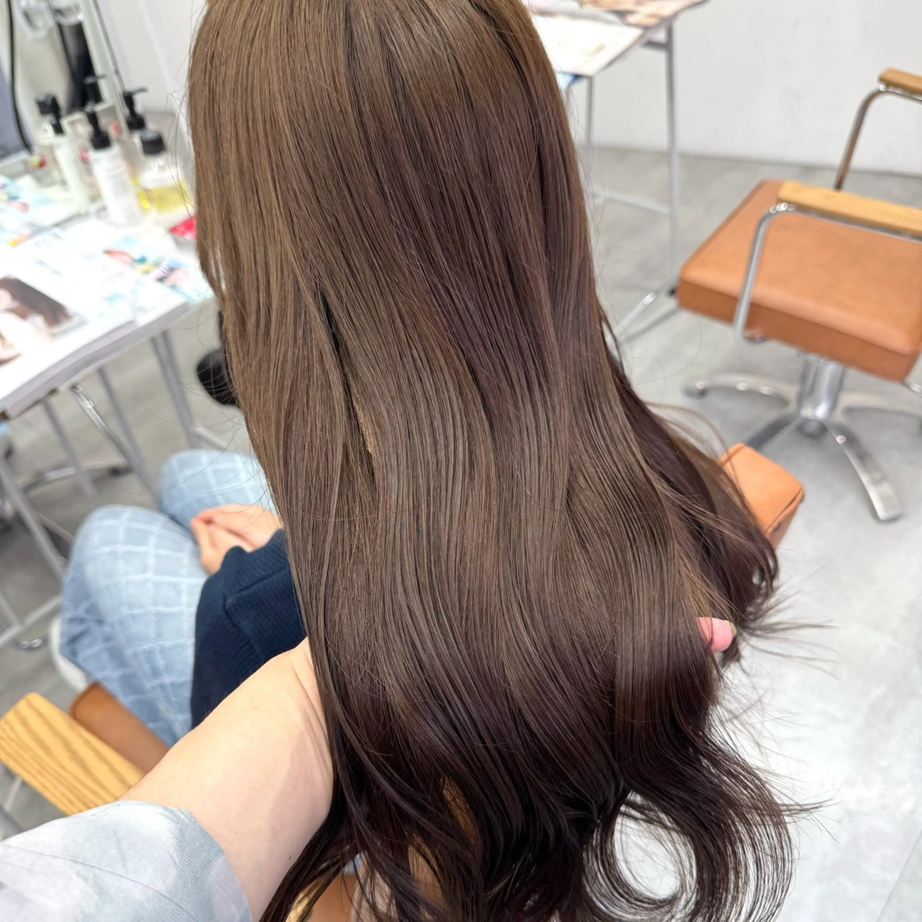 ロング カラー ヘアアレンジ ヘアカラー ブリーチなしカラー /新百合ヶ丘/安形翔のヘアスタイル