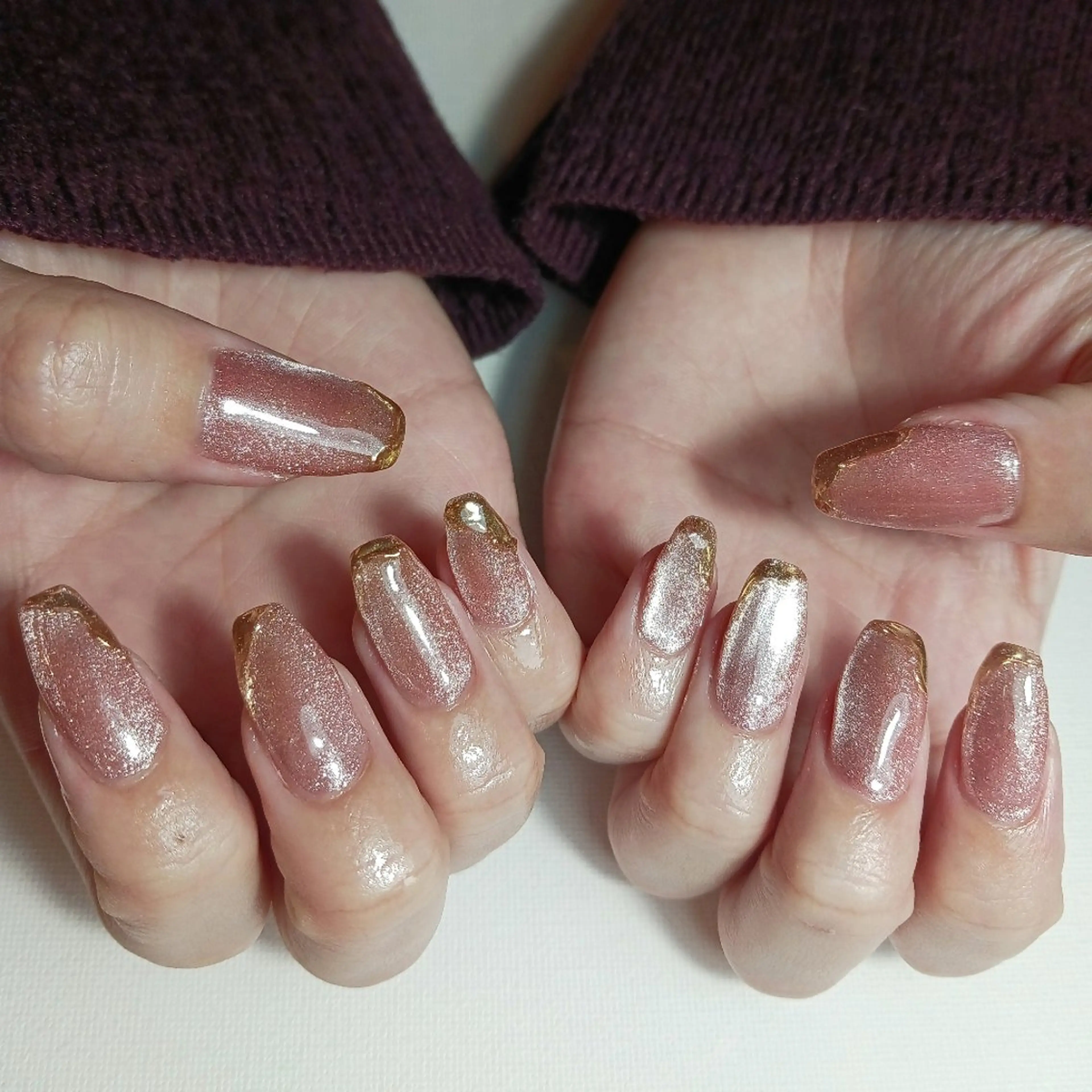 ネイル フレンチネイル ジェルネイル キラキラネイル マグネットネイル ミラーネイル ハンドネイル owlnail /持込みデザイン専門のネイルデザイン