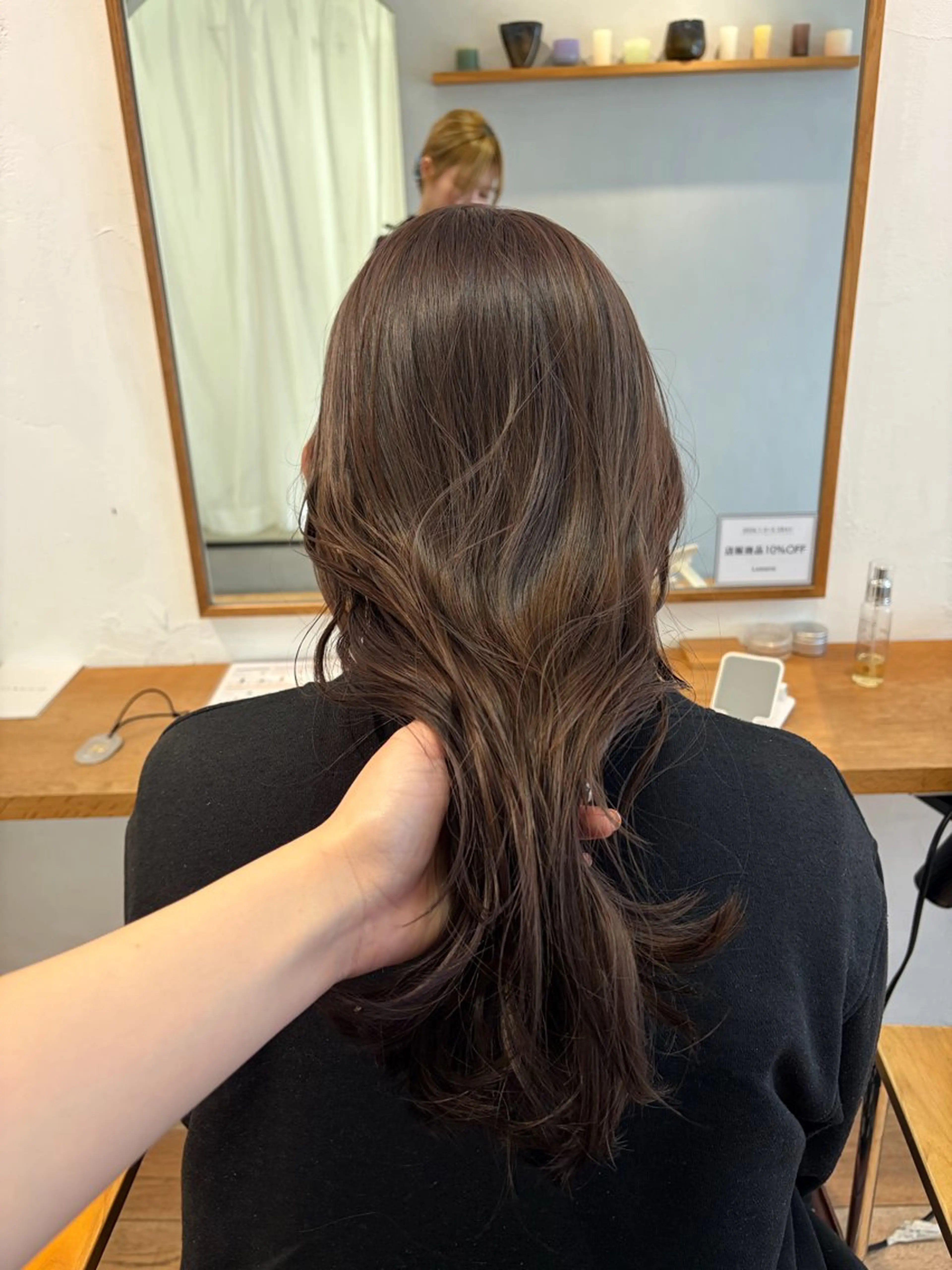 セミロング カラー カット ヘアカラー トリートメント じゅわっと暖色カラー 🍊Moemiのヘアスタイル