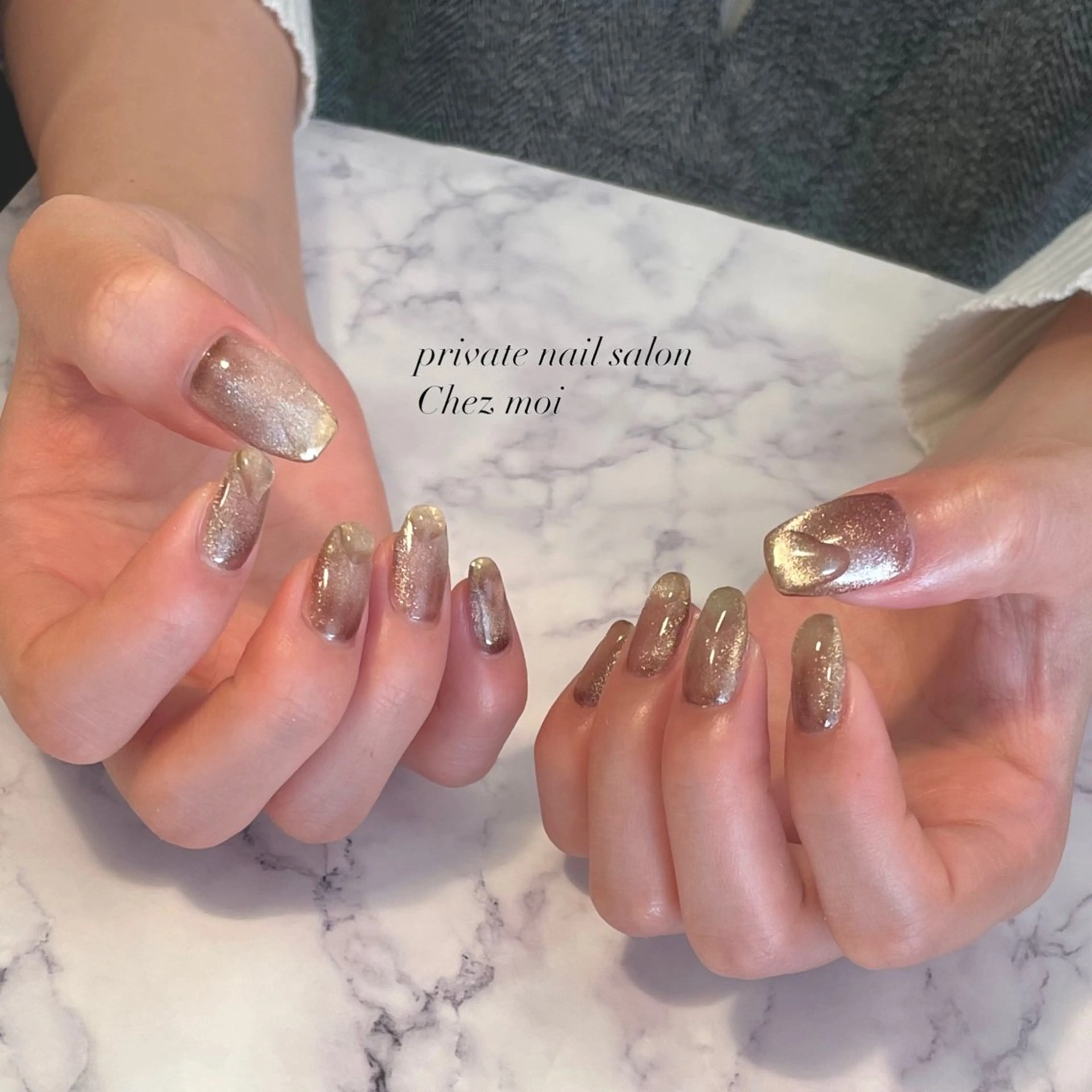 ネイル マグネットネイル ミラーネイル KOMINE TOMOKOのネイルデザイン