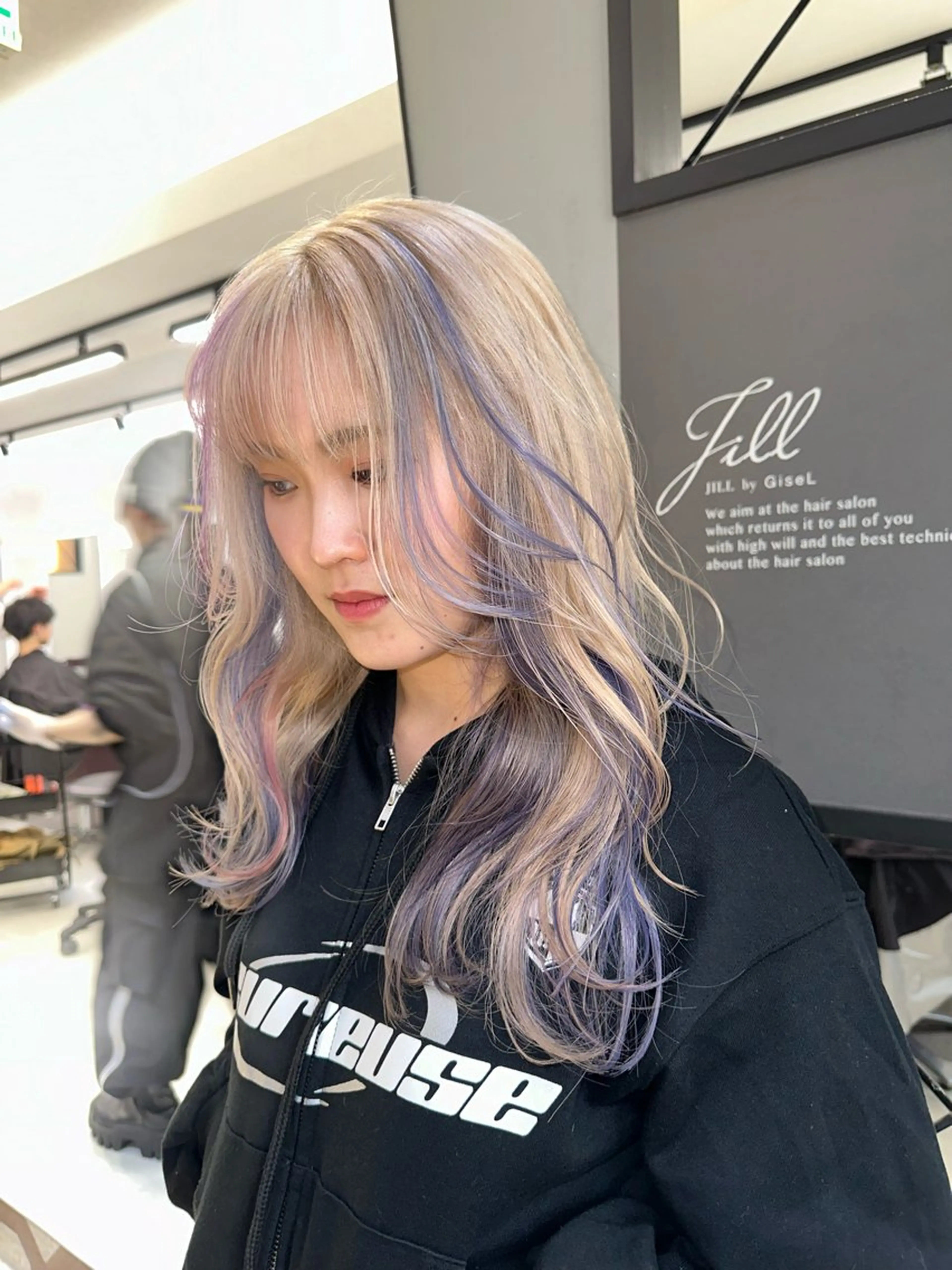 セミロング カラー カット ヘアカラー トリートメント JILL/鶴岡 和幸/天神のヘアスタイル