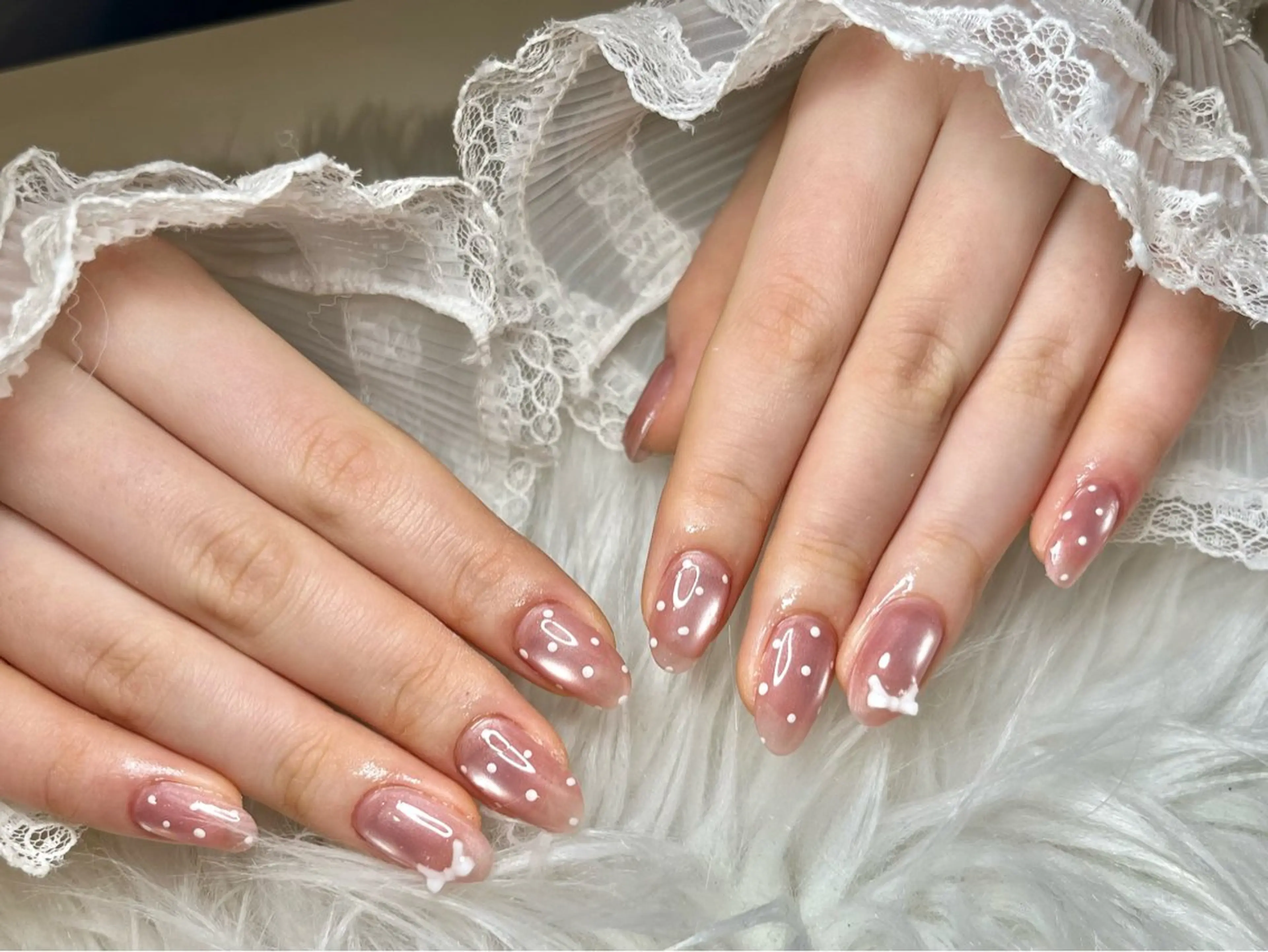 ネイル 持ち込み リボン ハンドネイル nailsalon　Moa所属・NailSalon Moa_Ayakaのネイルデザイン