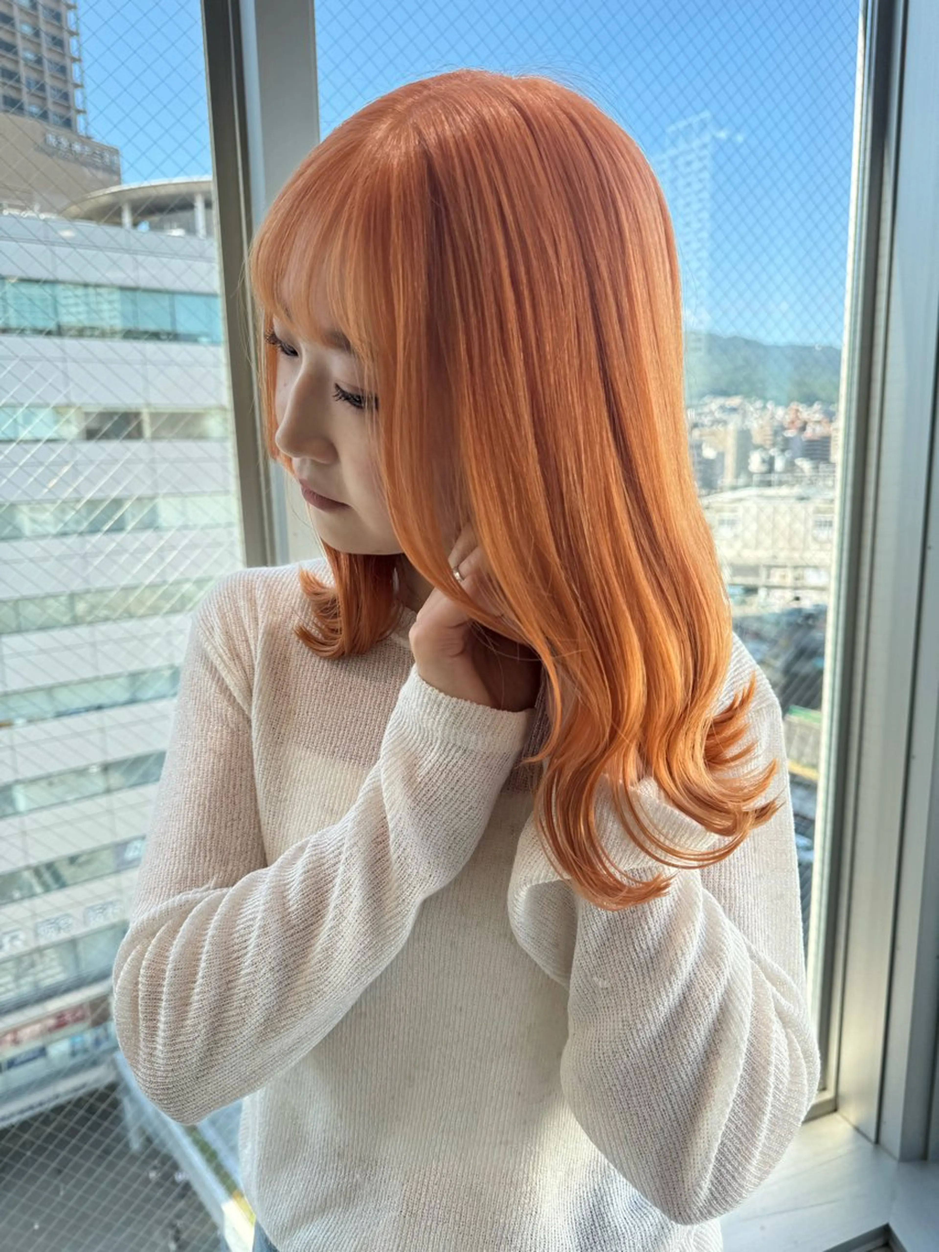 ロング カラー ヘアカラー トリートメント 店長　MANAMI ／ブリーチ／骨格ボブのヘアスタイル