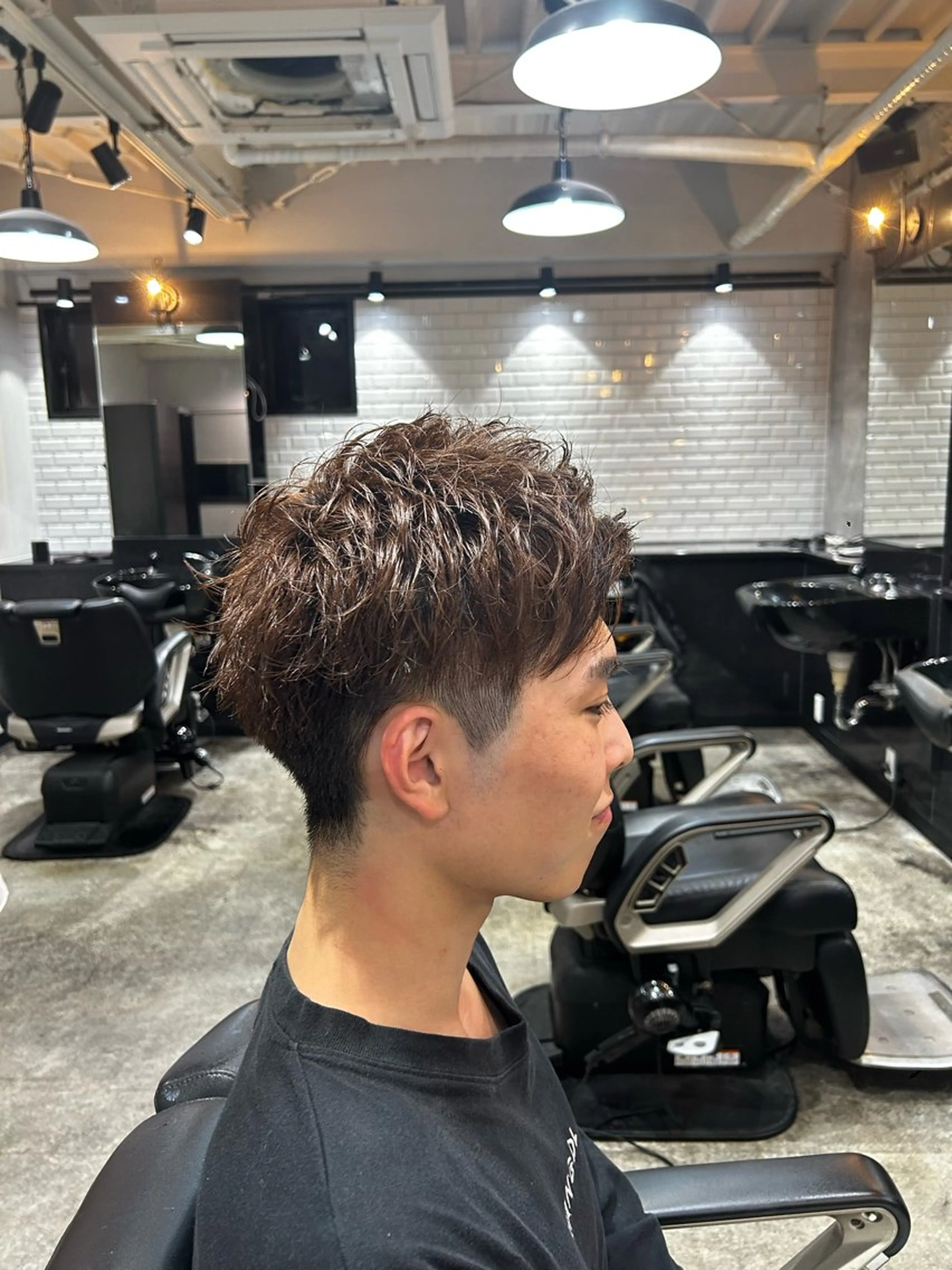 ショート メンズ アップバング ショートヘア カット メンズカット/ メンズパーマ/佐藤のヘアスタイル