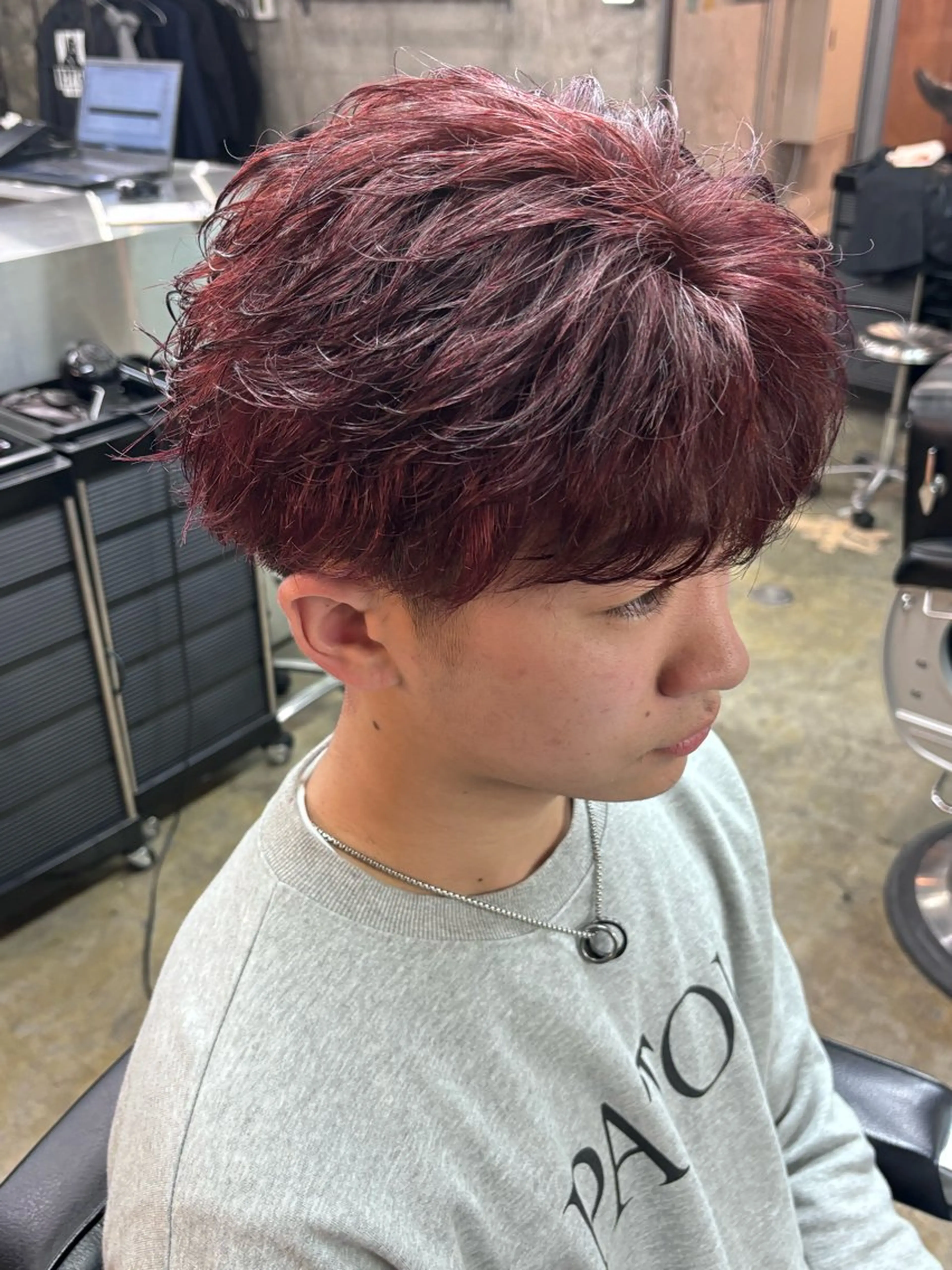 カラー パーマ メンズ カット ヘアカラー パーマ 土岐 仁/メンズ専門 パーマ特化美容師🌀のヘアスタイル