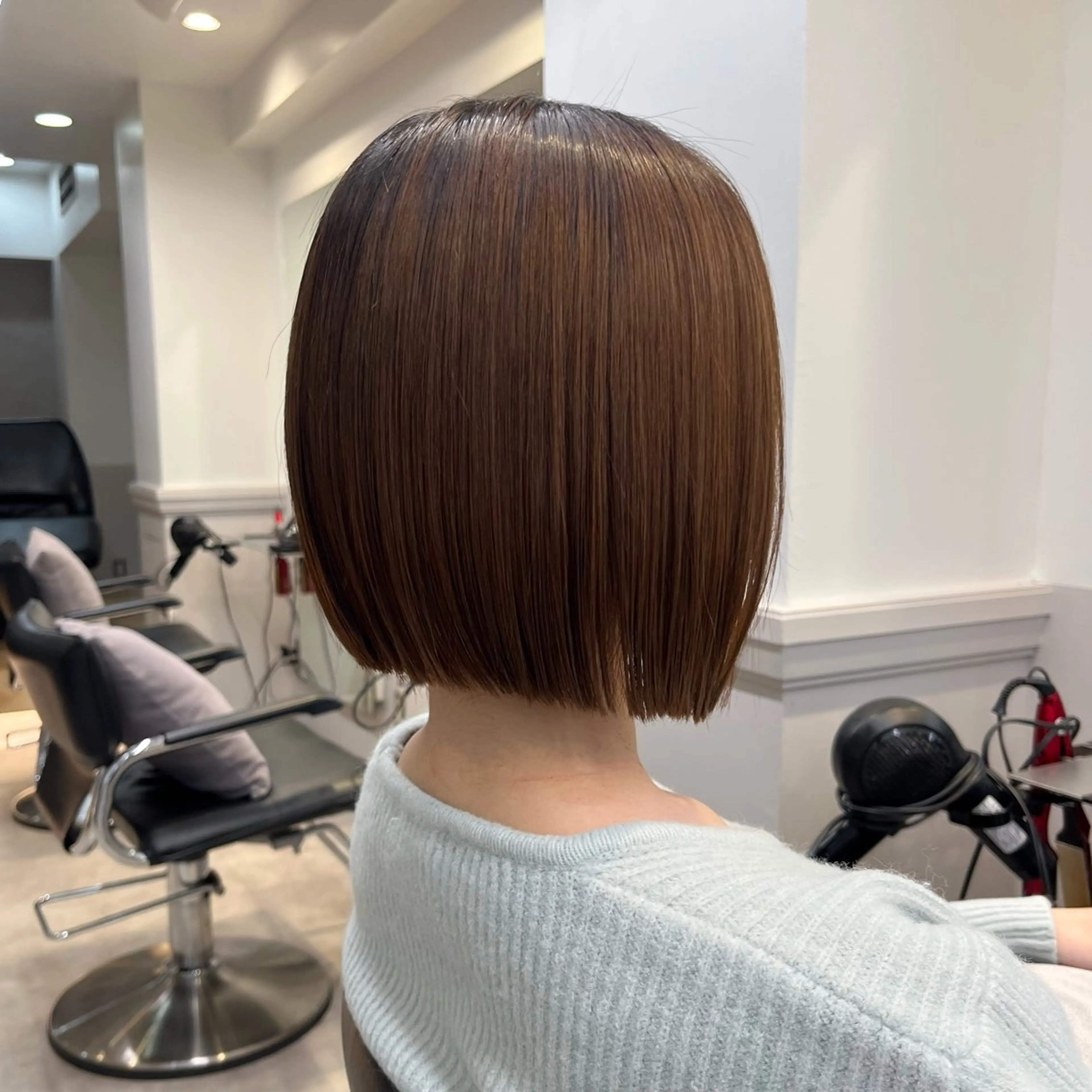 ミディアム カラー パーマ ボブ マミ☁️ヘアセット /お呼ばれヘア/銀座のヘアスタイル
