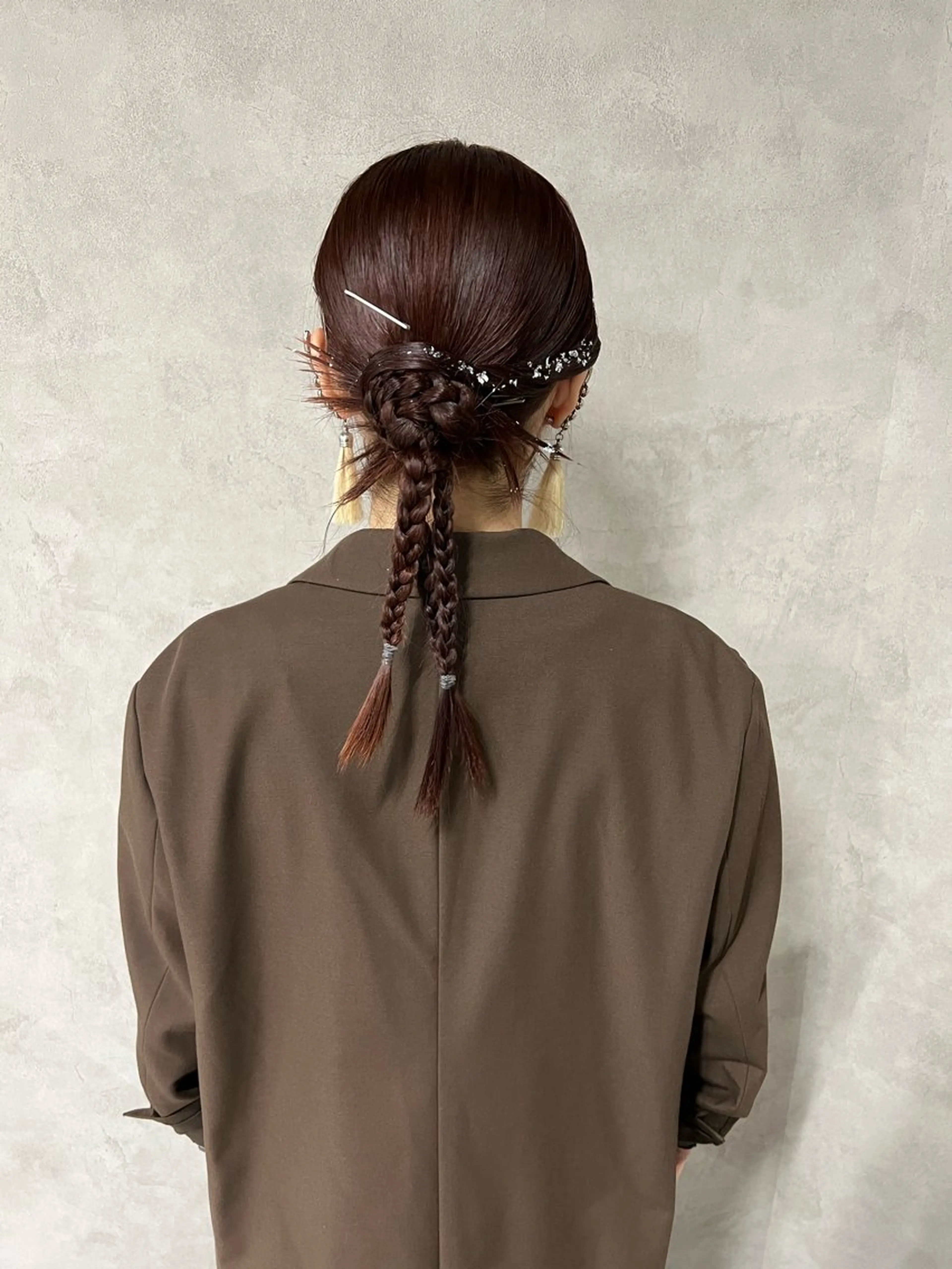 セミロング カラー ヘアアレンジ メンズ viewstokyo所属・mana 暖色カラーカットのヘアスタイル