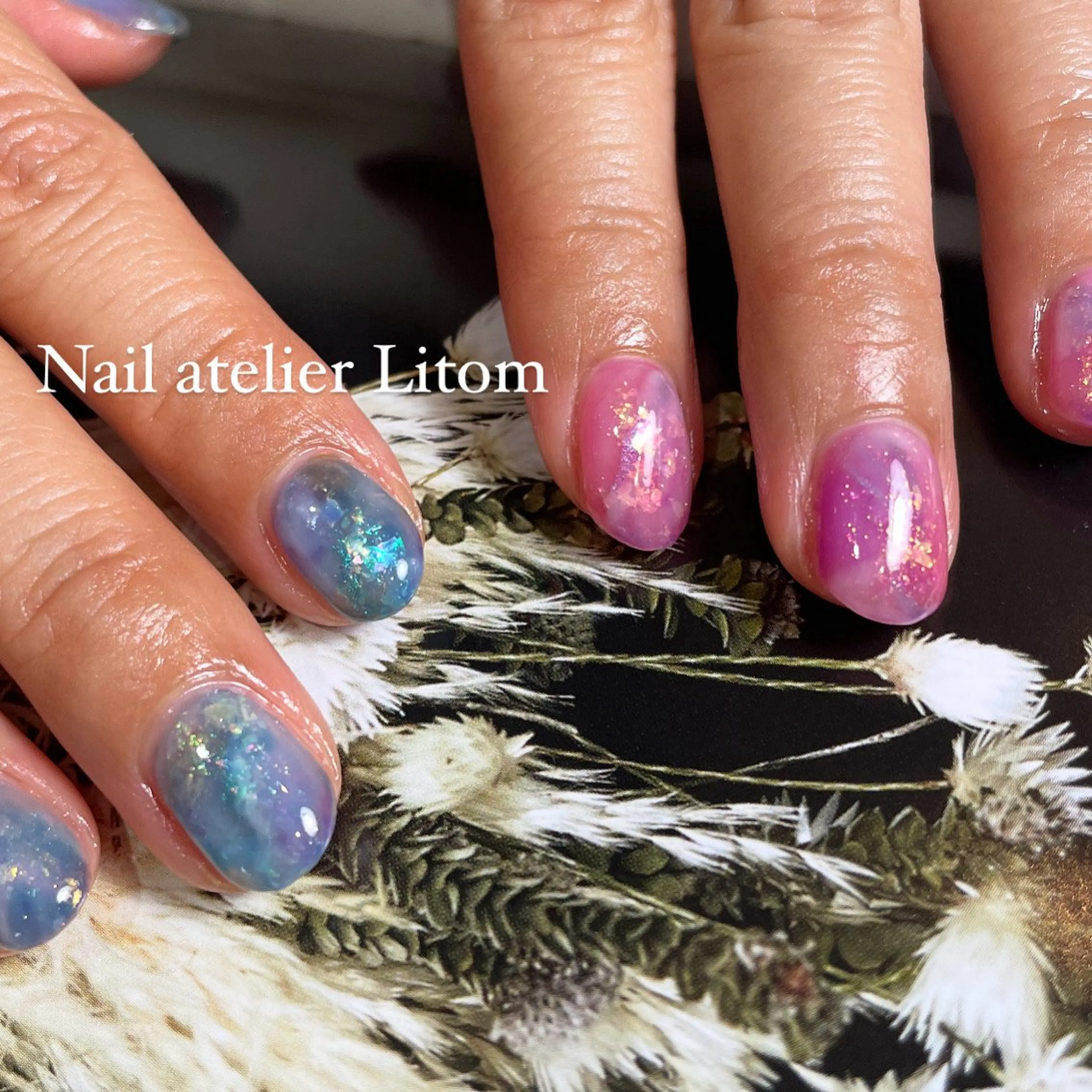 ネイル オーロラネイル Nail atelier Litom【ネイルアトリエリトム】所属・相模原ネイル ネイルアトリエリトムのネイルデザイン