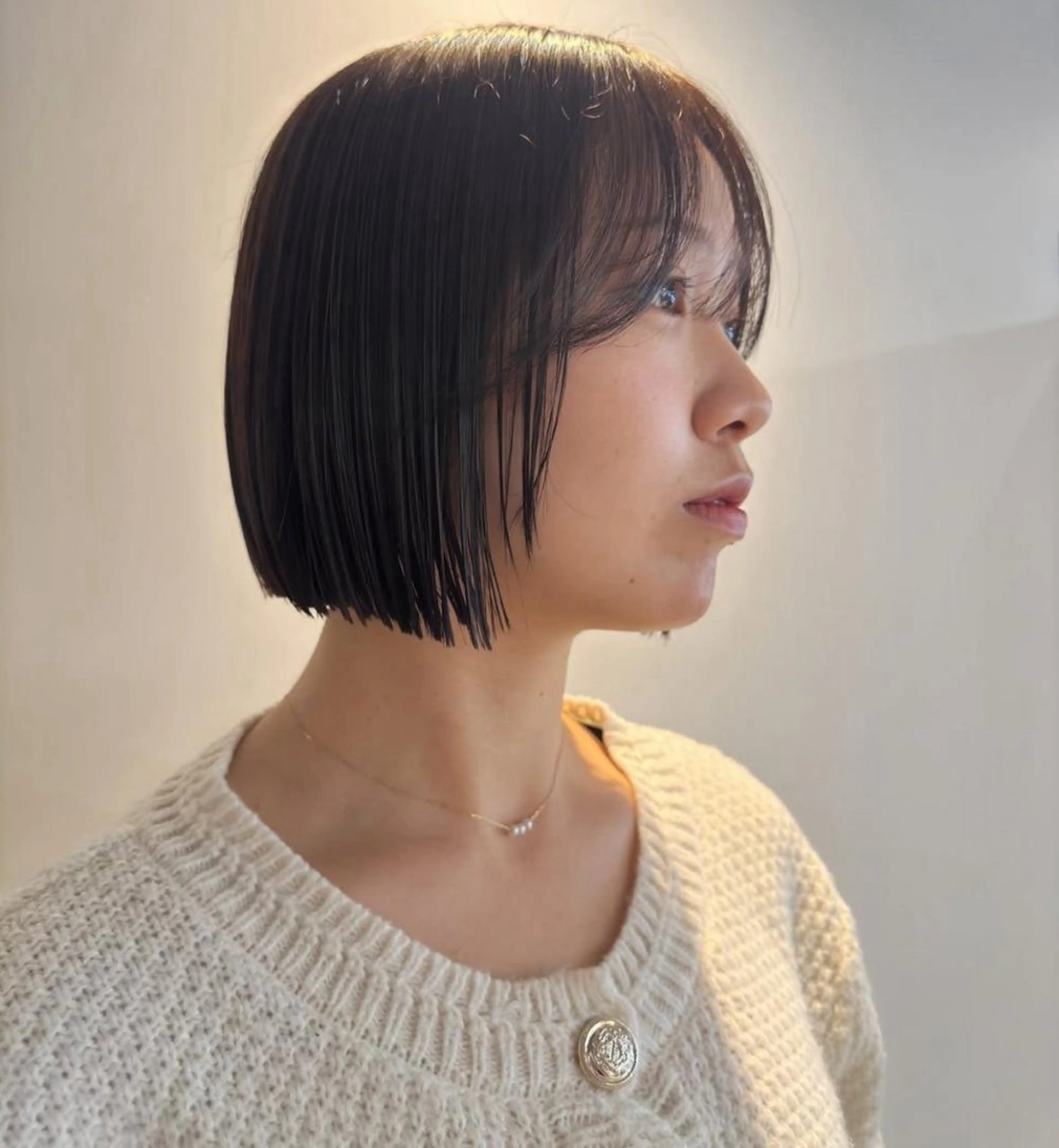 ミディアム ボブ カット ヘアカラー トリートメント FIG HairDesignのヘアスタイル