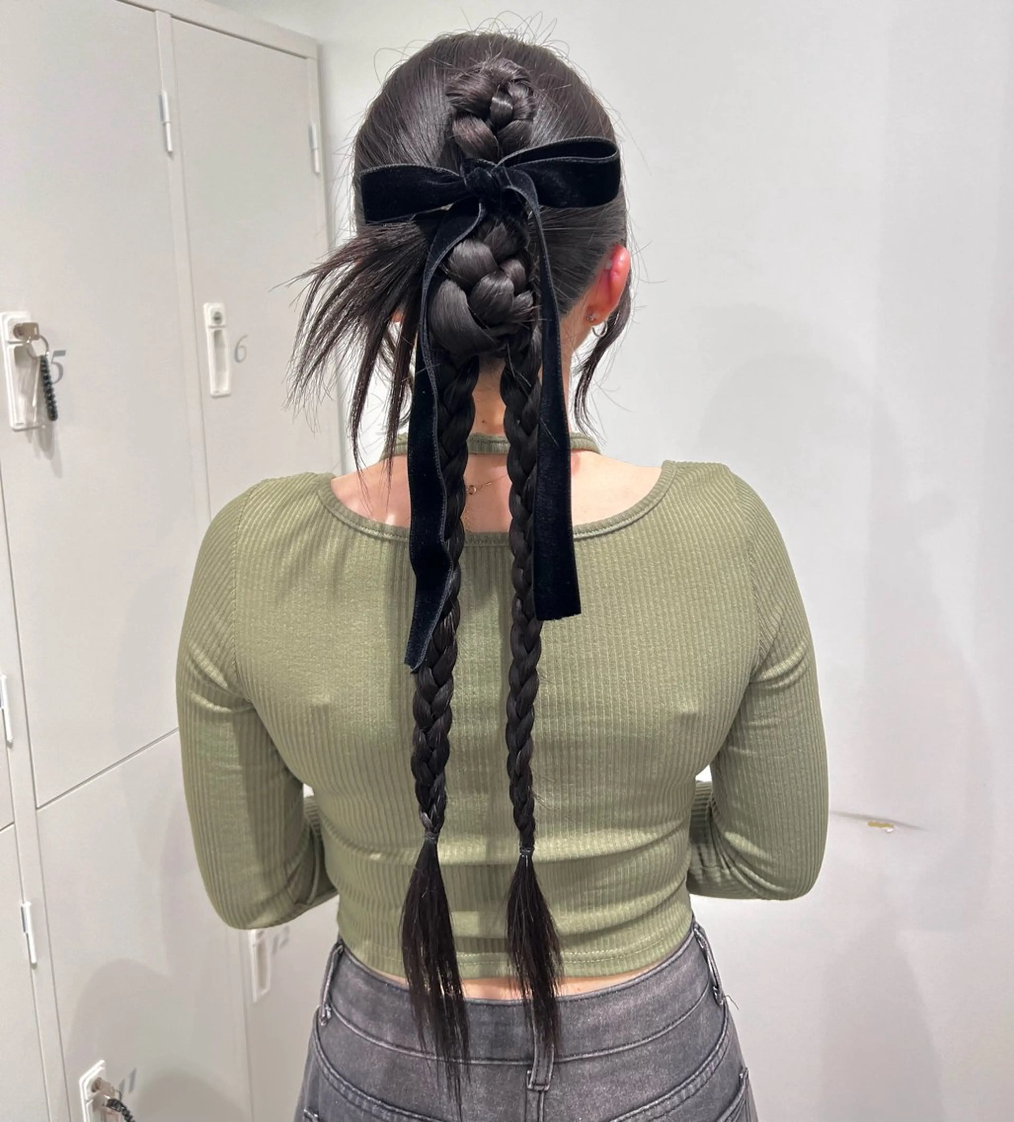 ロング カラー ヘアアレンジ ポニーテール 韓国風ヘア ヘアセット ✨カチモリ✨レイヤー 韓国ヘア🇰🇷ゆいのヘアスタイル