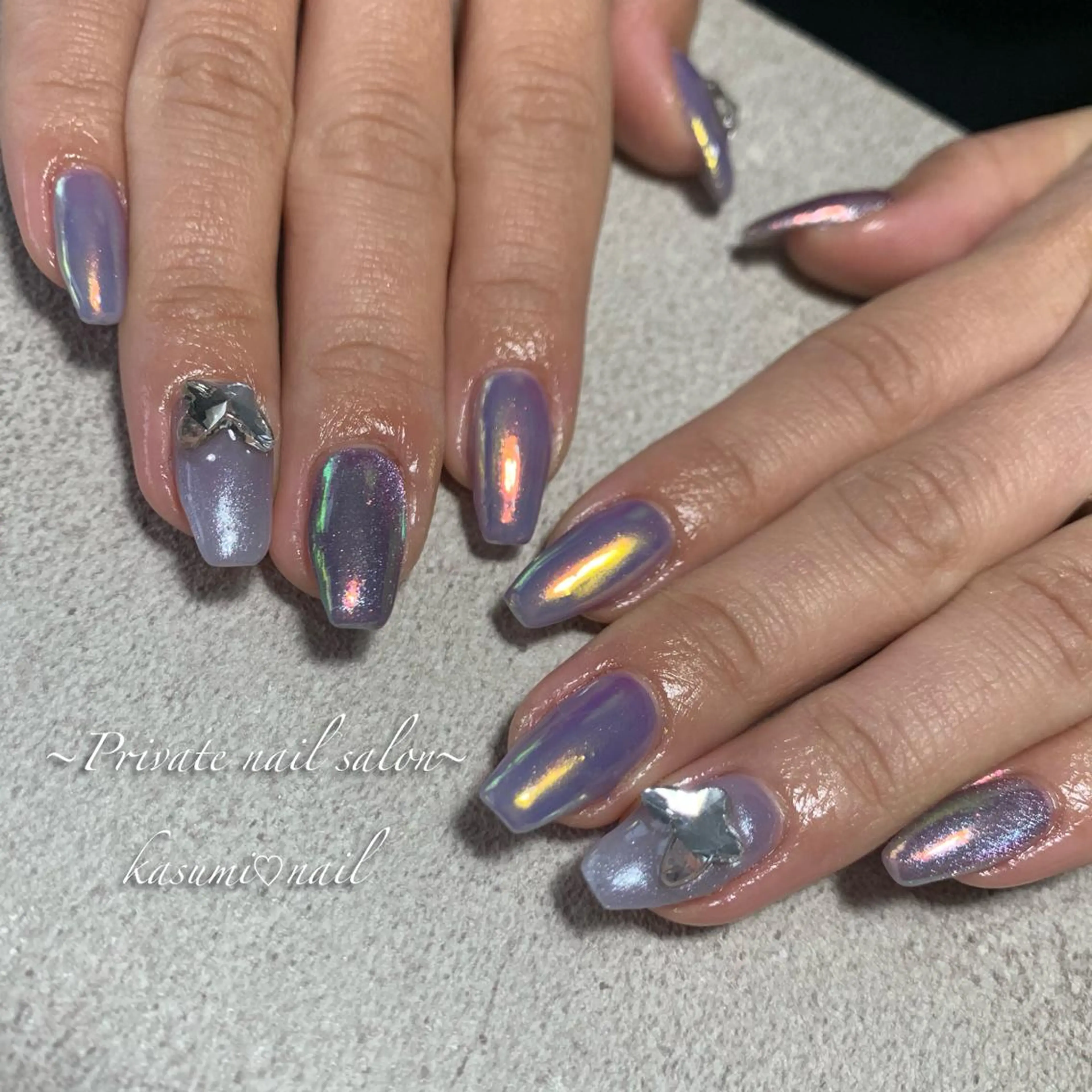 ネイル ラメ(グリッター) ミラーネイル ニュアンスネイル 冬ネイル KASUMI♡ Nailのネイルデザイン