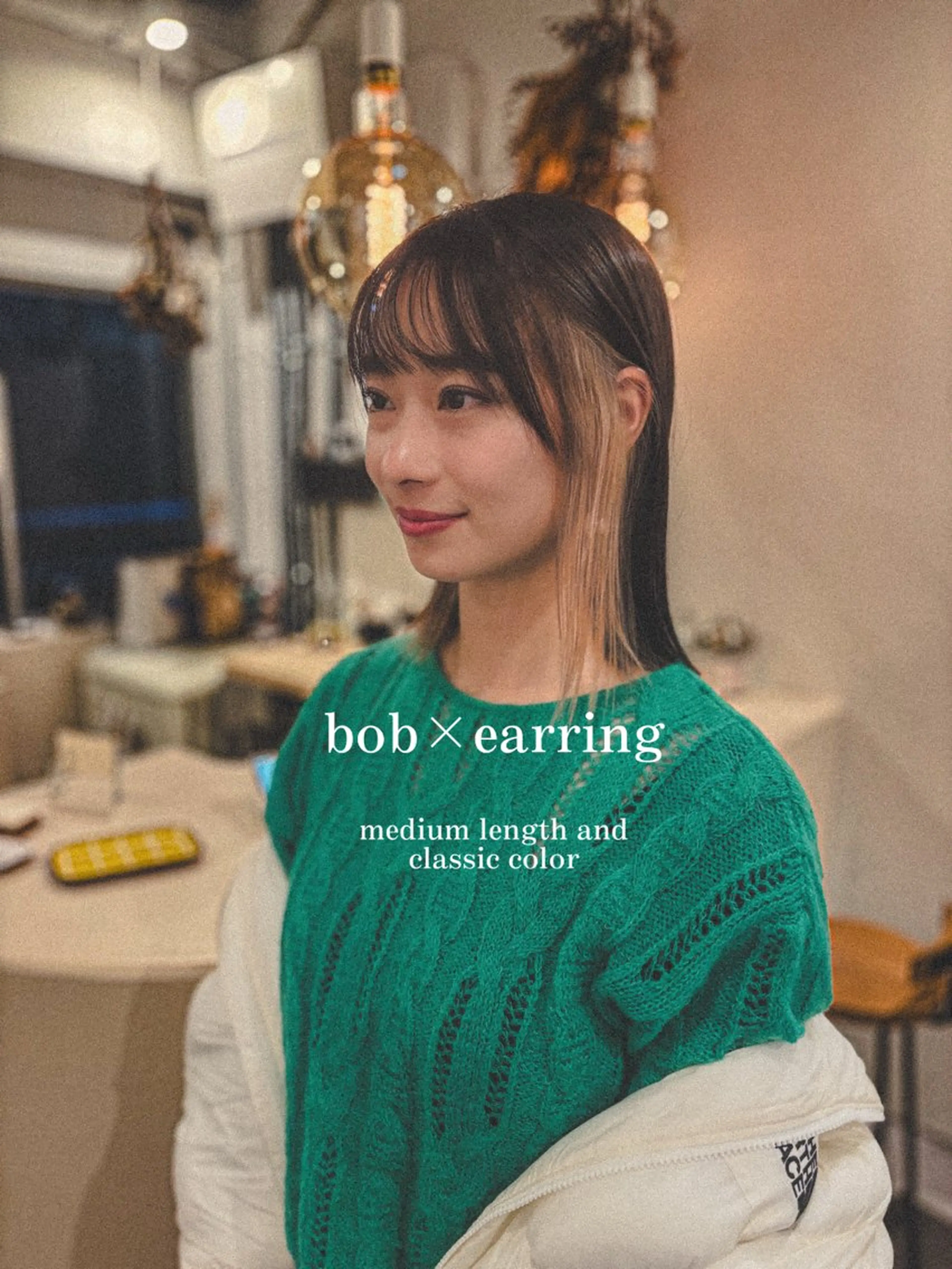 ミディアム カラー ond〖オンド〗所属・中目黒インナーカラー ボブ橋本青輝のヘアスタイル