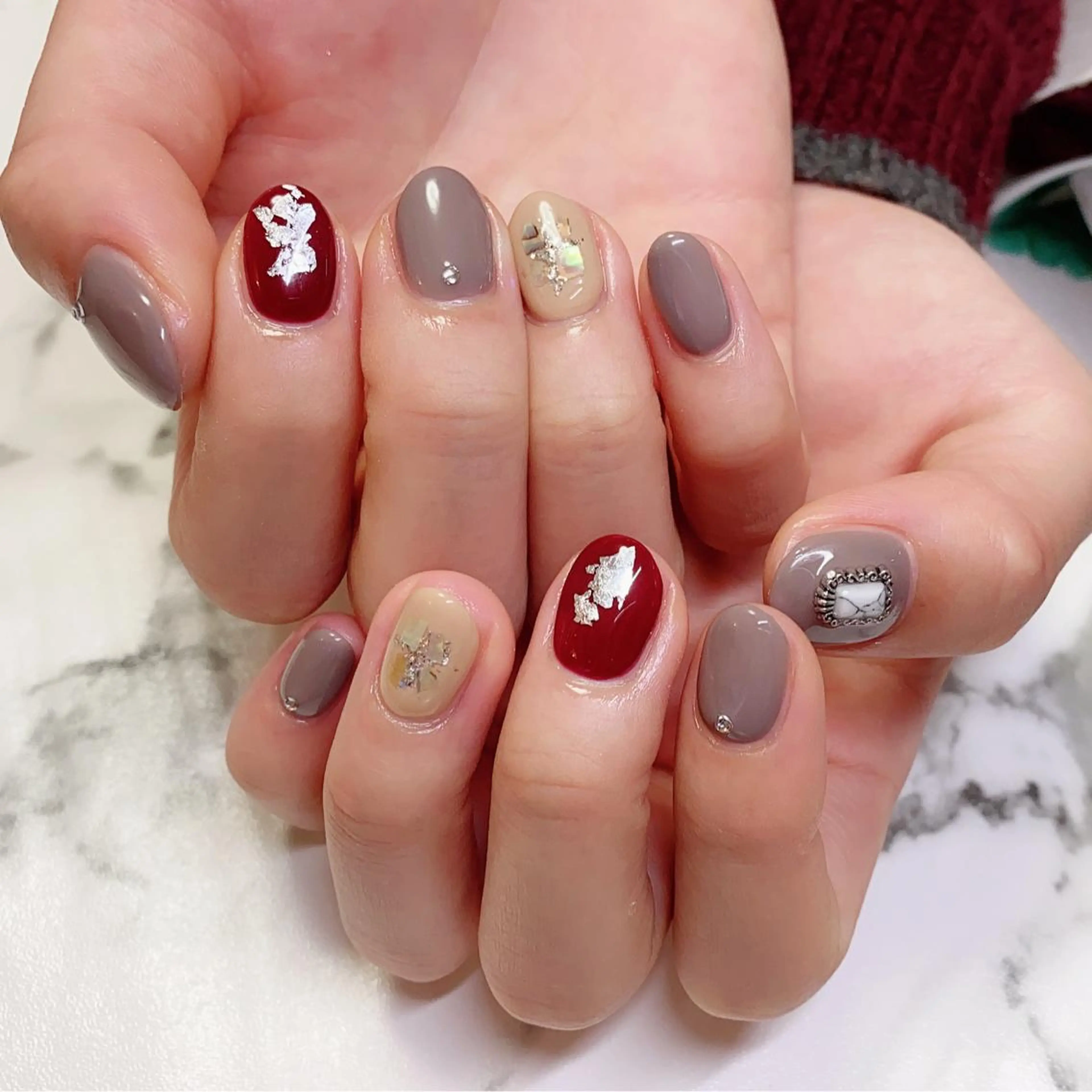 ロング カラー ネイル アートネイル Q Free nailsのネイルデザイン