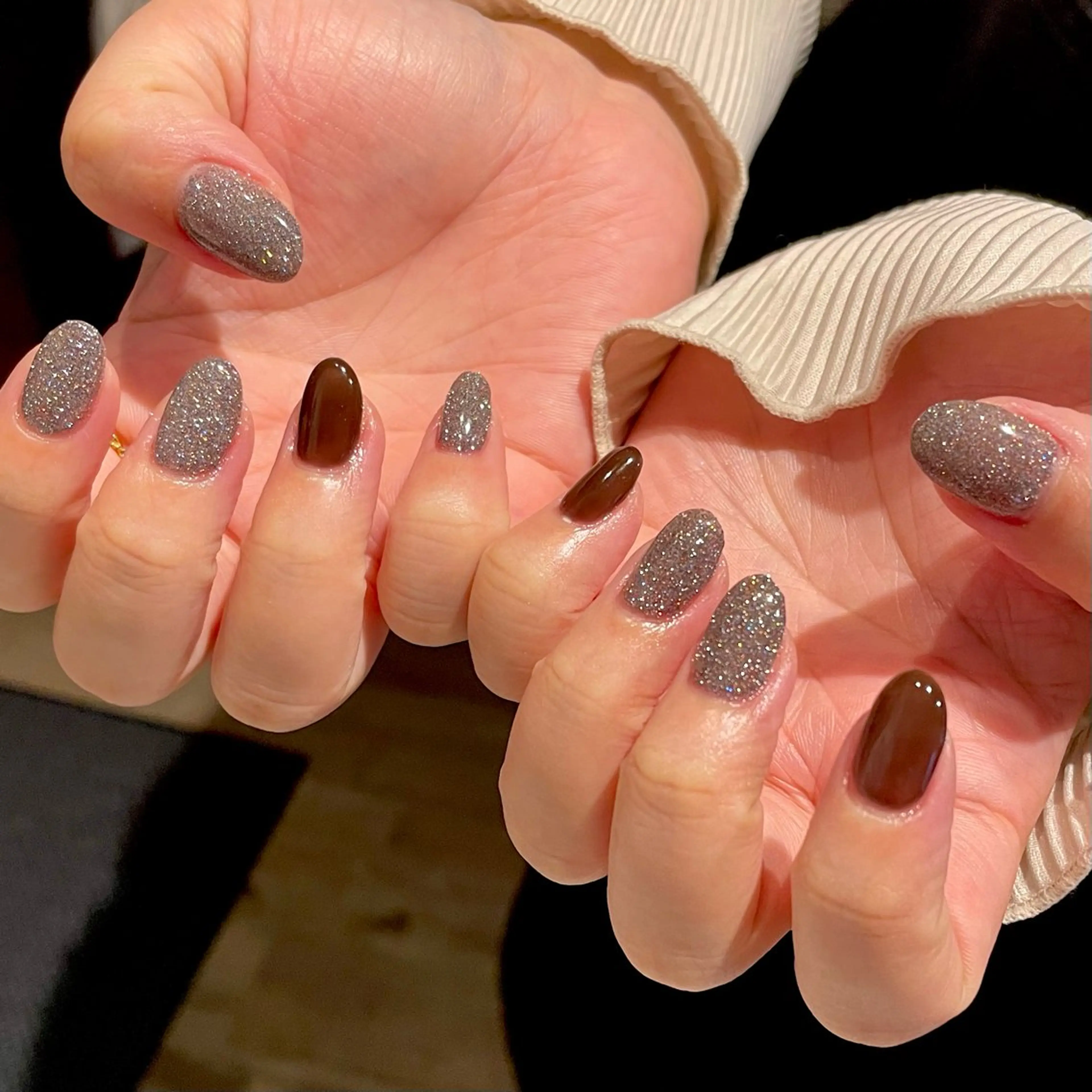 ネイル フラッシュネイル ラメ(グリッター) ハンドネイル Reflection marikoのネイルデザイン