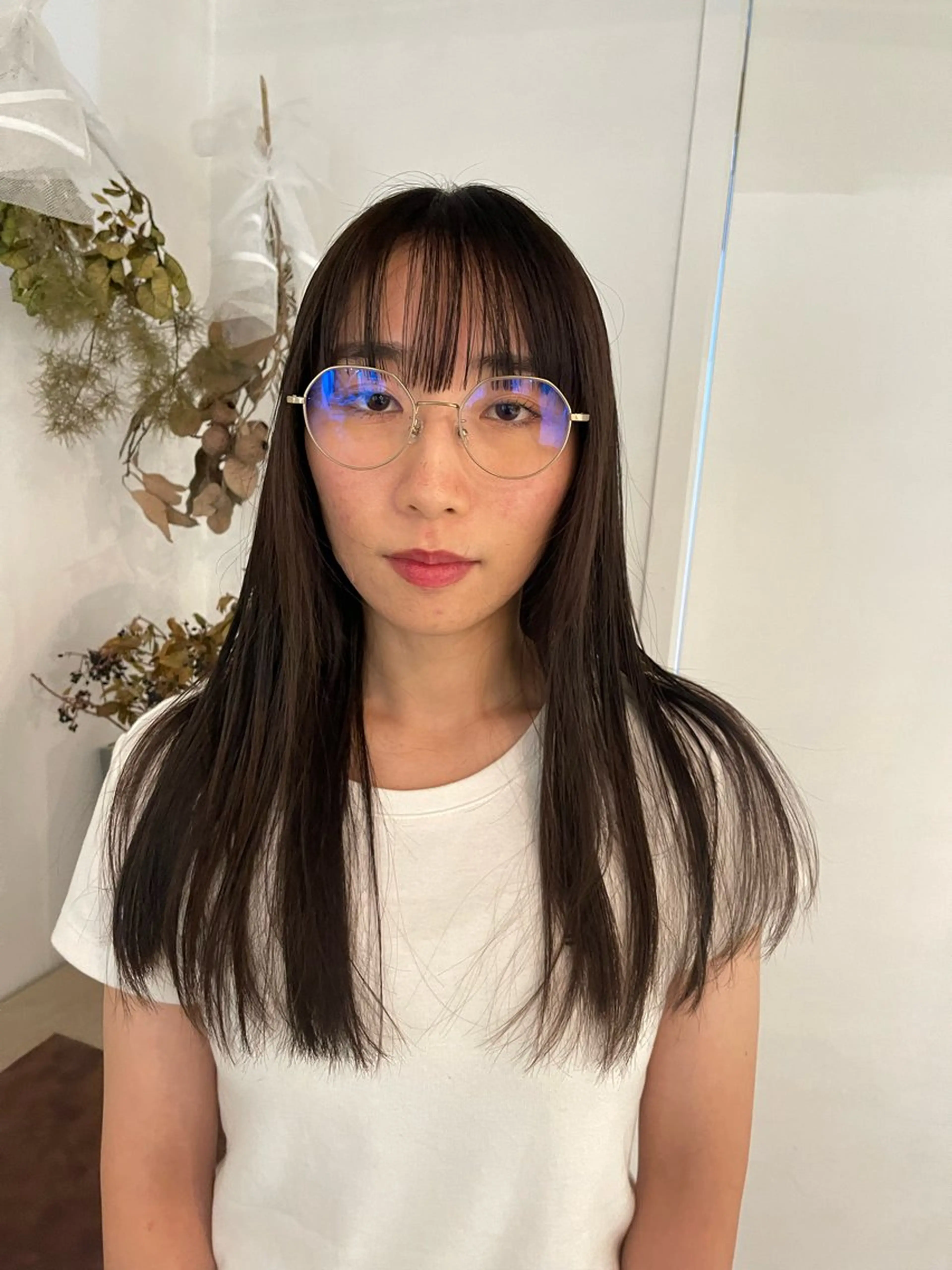 セミロング シースルーバング ボブ/レイヤー /河内温太のヘアスタイル
