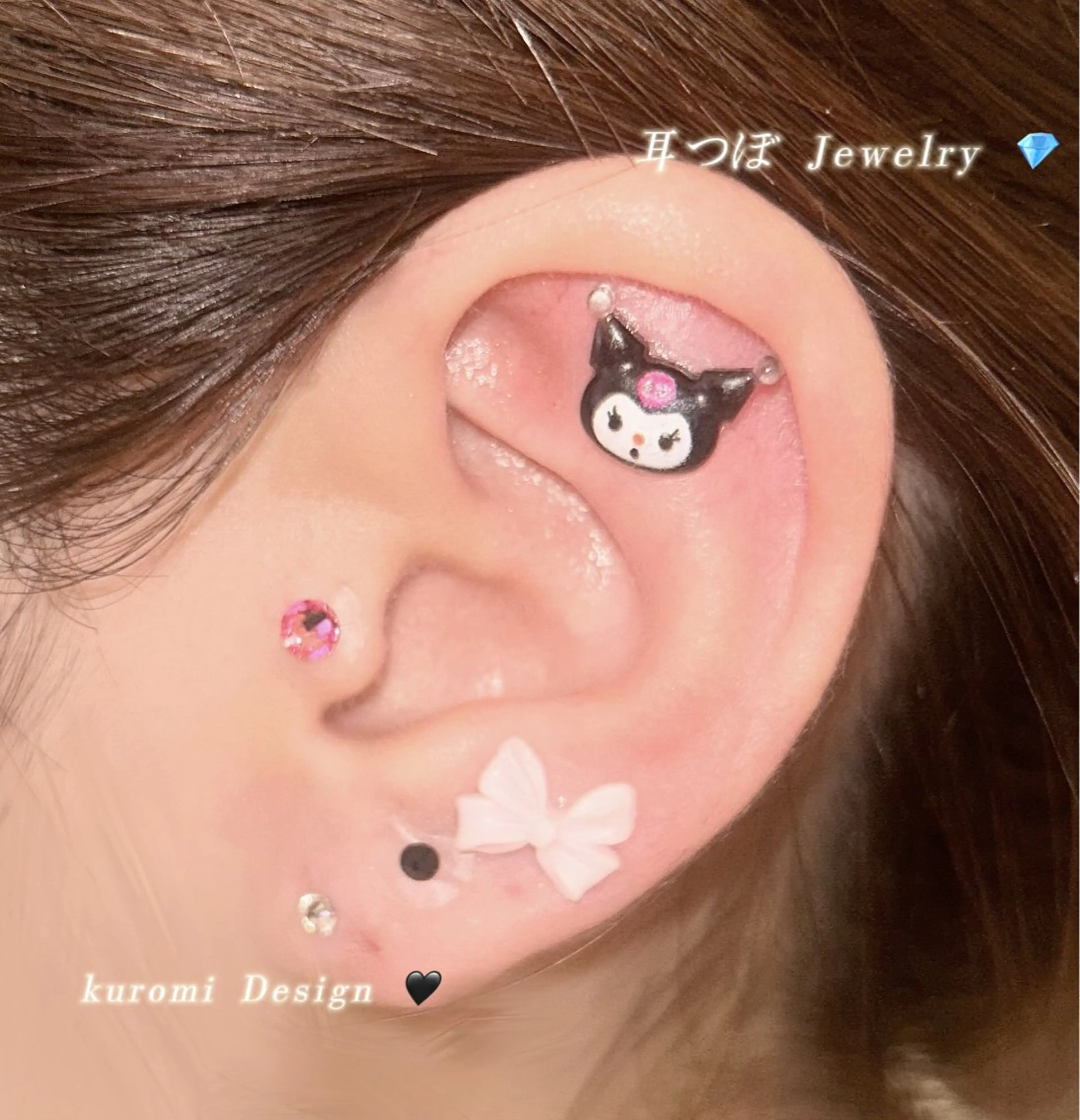 【SNSで話題❣️】耳ツボジュエリー・学生さん応援コース✨両耳10粒(ジュエリー付き)ミニモ学割📣✊の写真