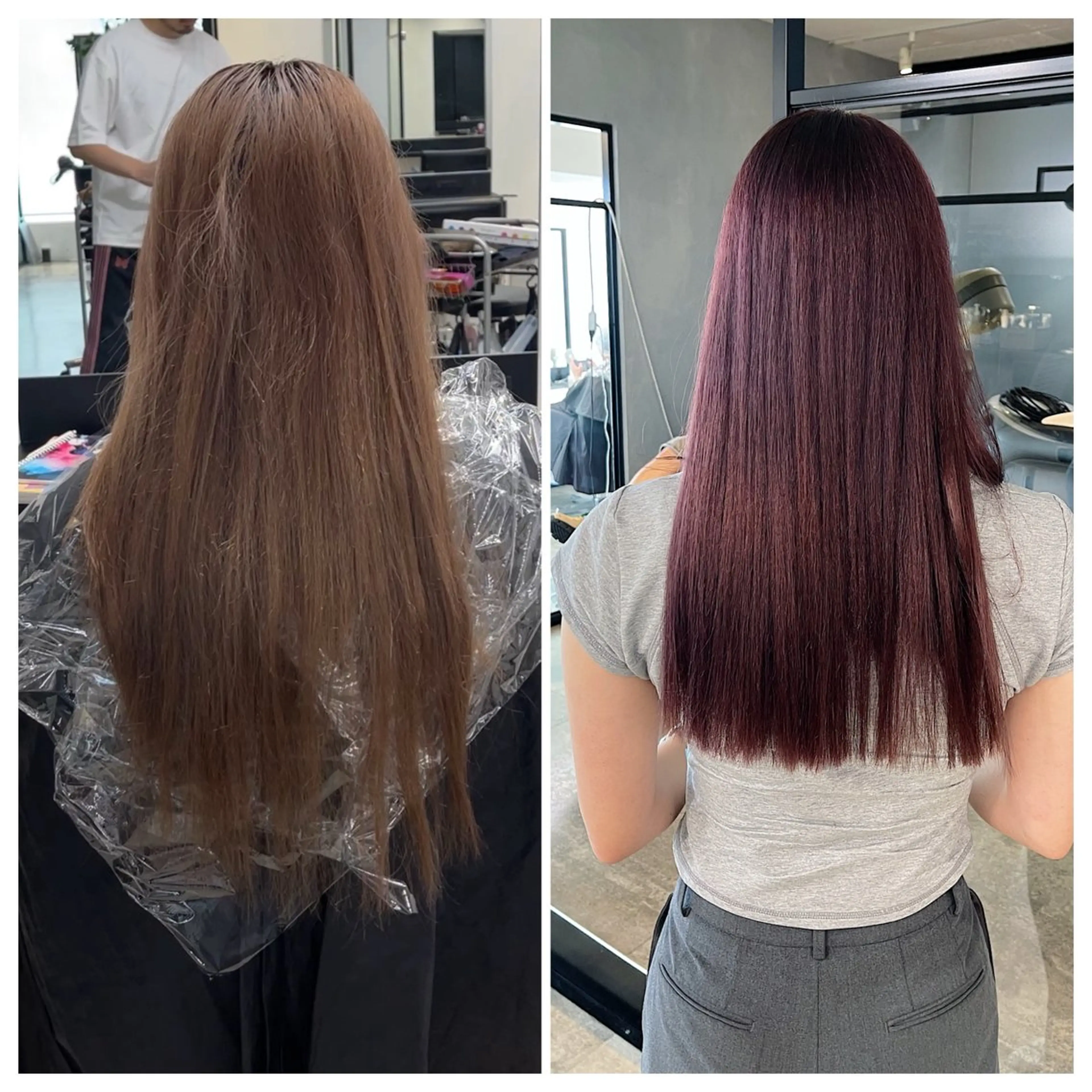 ロング 縮毛矯正 トリートメント け んブリーチ縮毛矯正のヘアスタイル