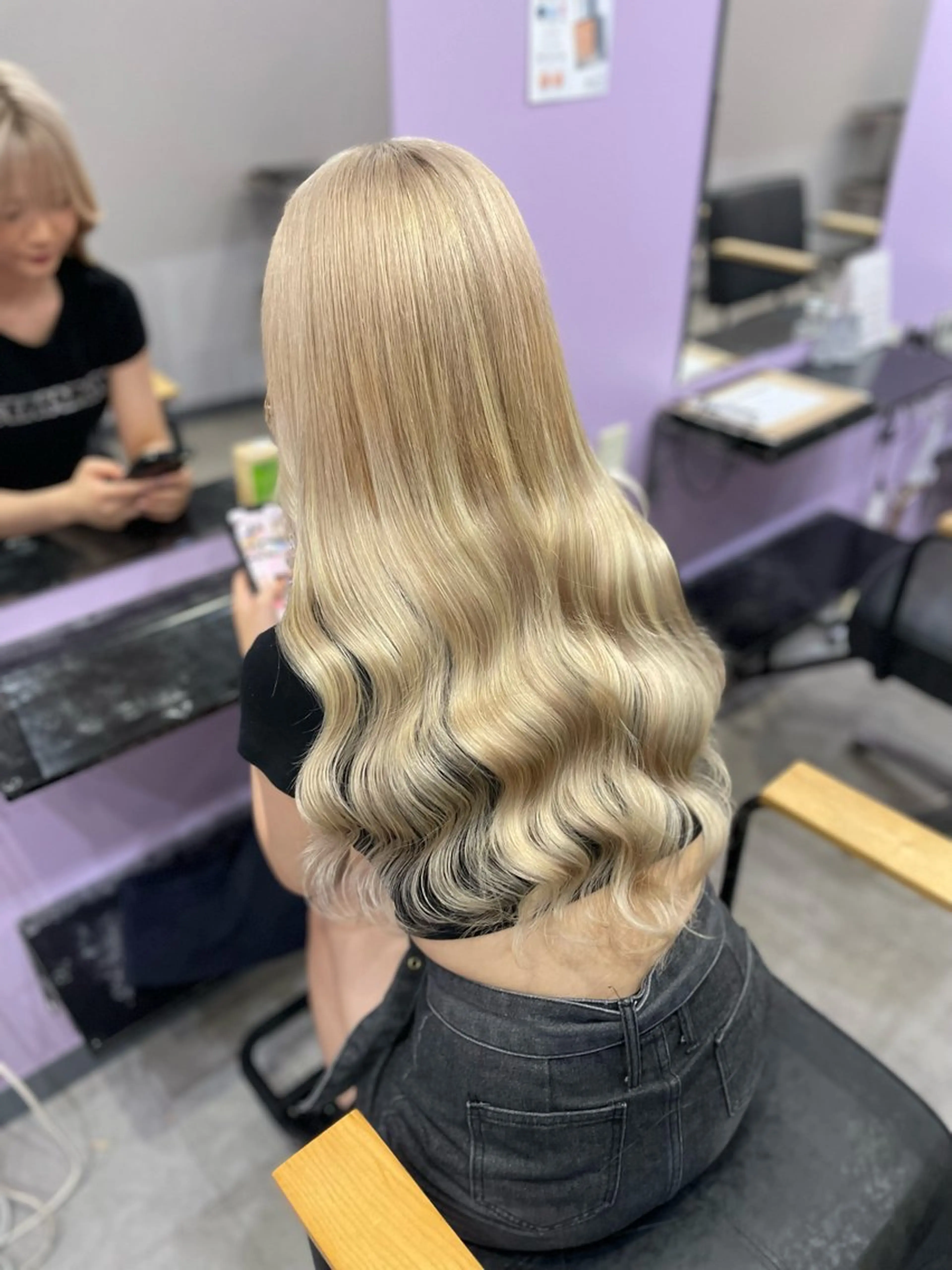 【最高級人毛100%シールエクステ】スーパーロング(胸下〜おへその長さ)70枚の写真