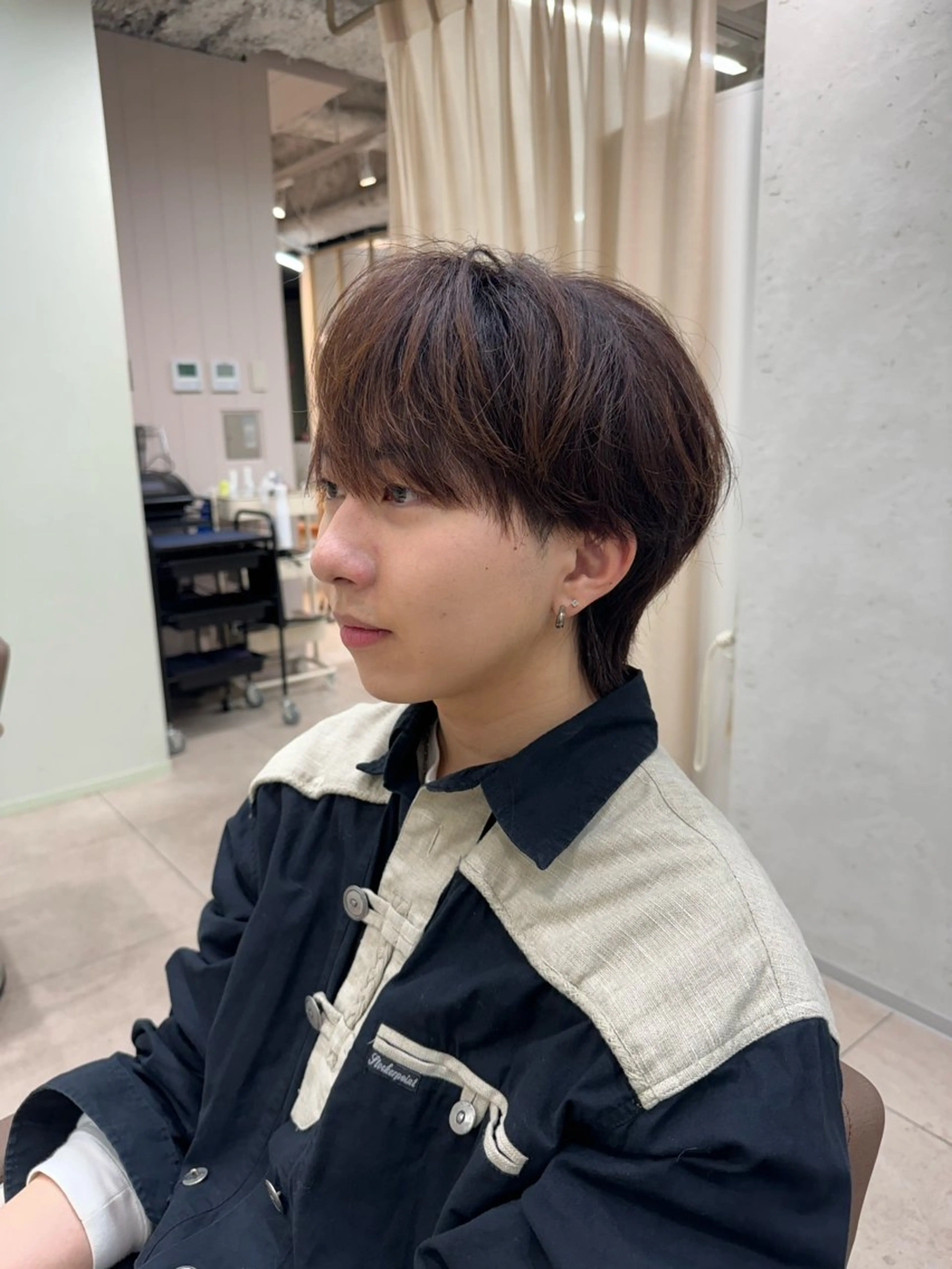 メンズ メンズウルフカット ウルフカット 横山 滉のヘアスタイル