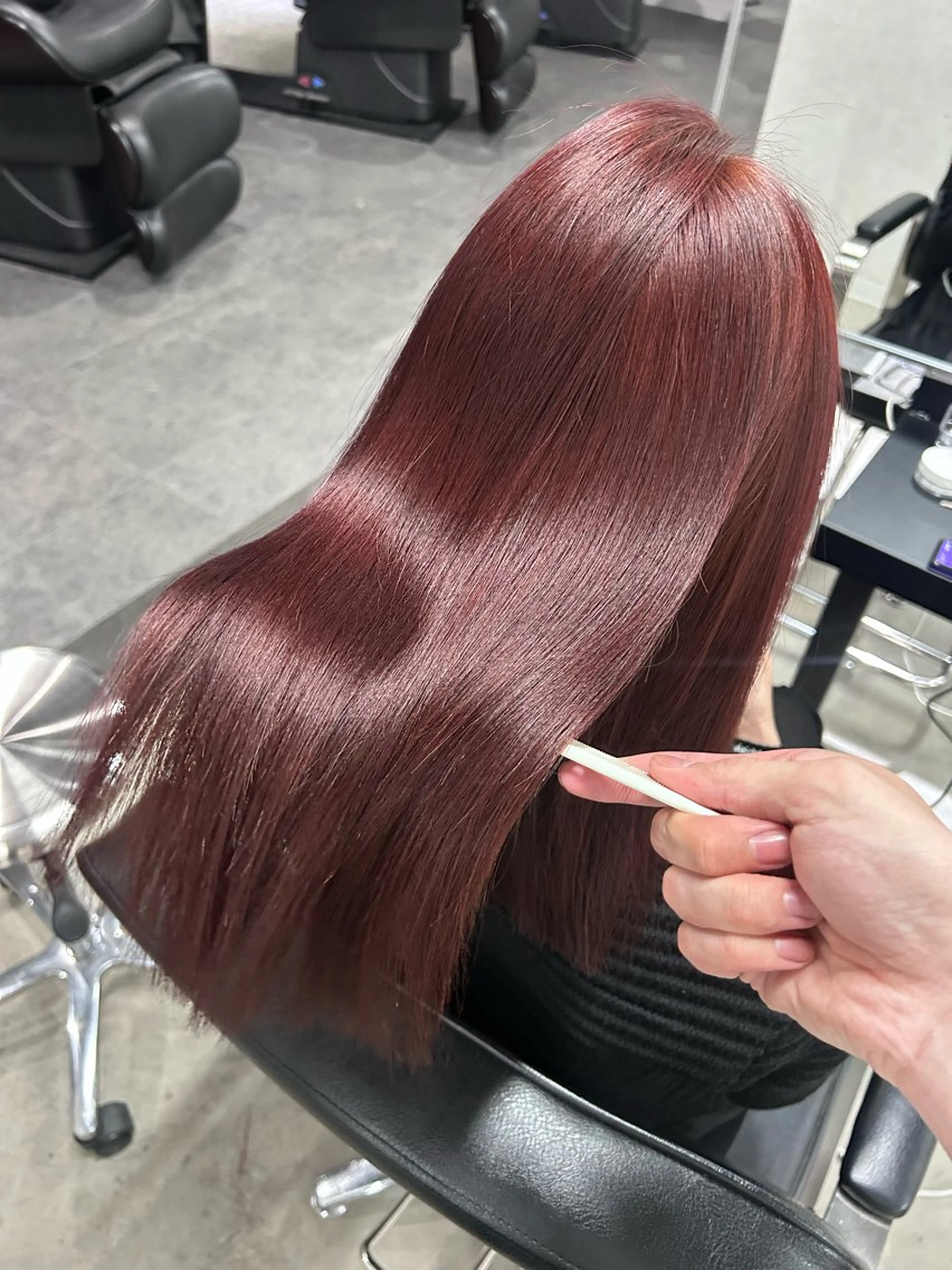 ミディアム 縮毛矯正 髪質改善大阪/ 酸性縮毛矯正/ゆうとのヘアスタイル