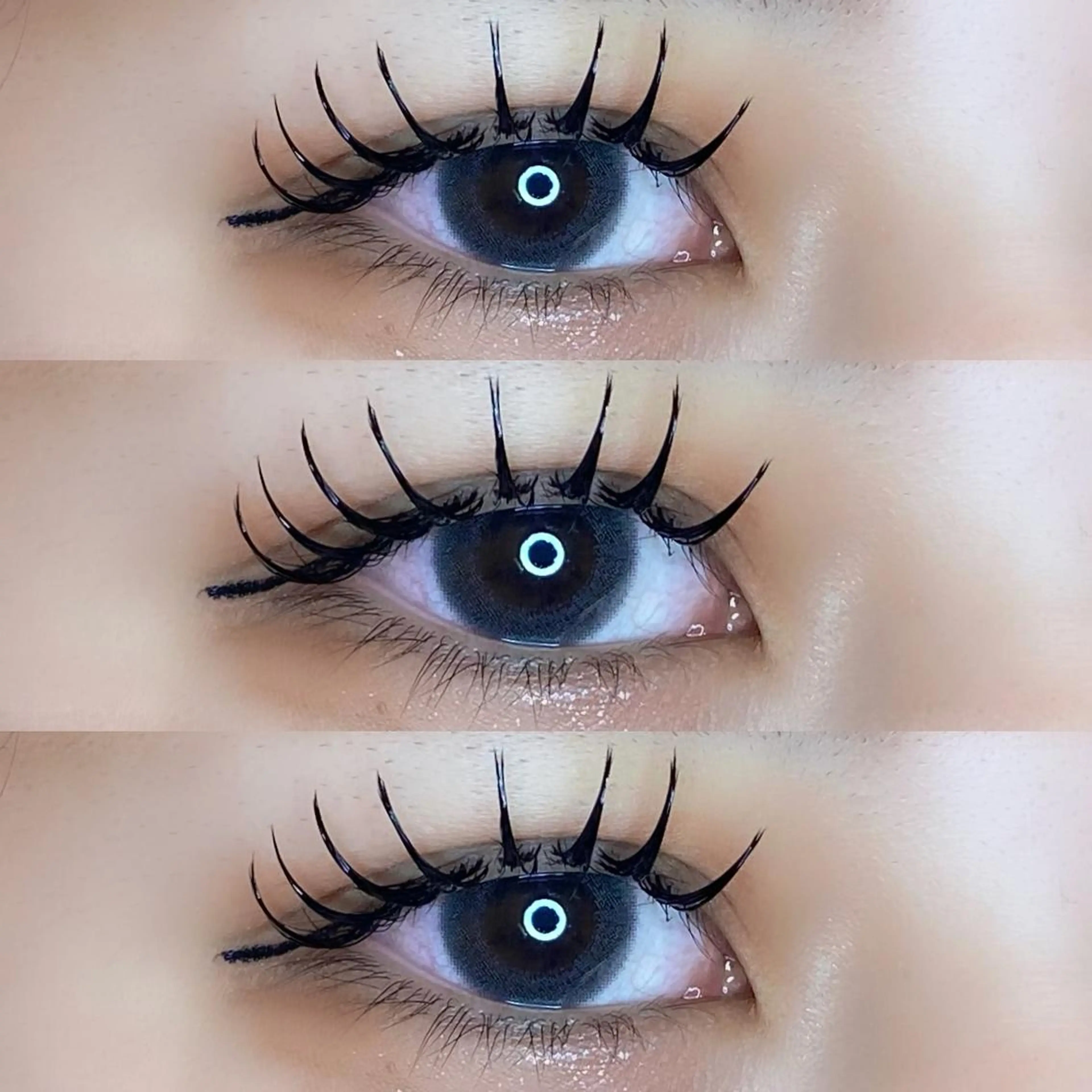 マツエク・マツパ 束感まつ毛 フラットラッシュ 韓国風マツエク パリジェンヌラッシュリフト ボリュームラッシュ 肌に馴染むハイトーン /ミルクティーカラーのヘアスタイル