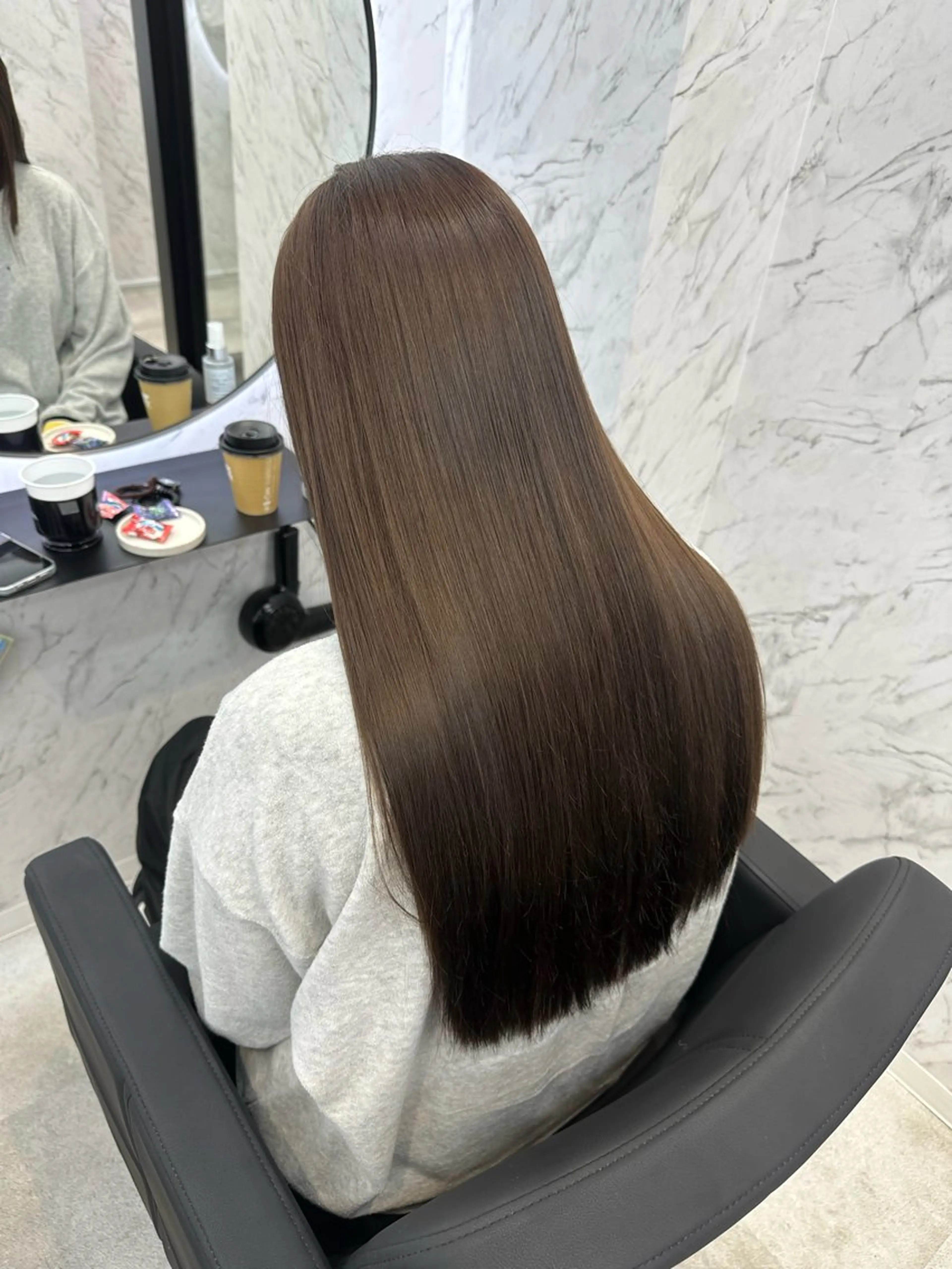 ロング カット 縮毛矯正 遠藤沙也加 /レイヤーカットのヘアスタイル