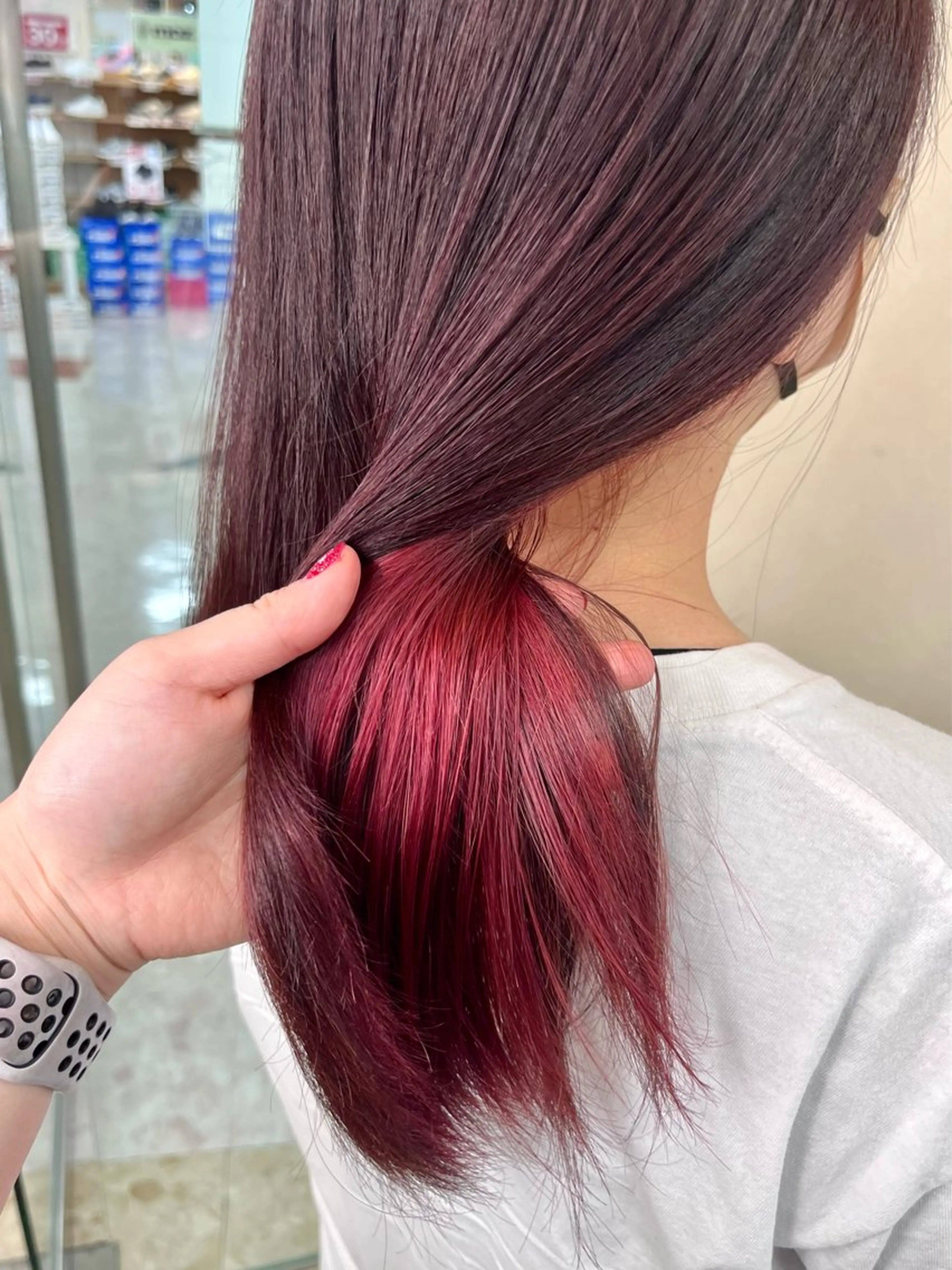 セミロング カラー ブリーチ ケアブリーチ 透明感カラー デザインカラー ハイトーンカラー ヘアカラー 似合わせ/美髪カラー /カンナのヘアスタイル