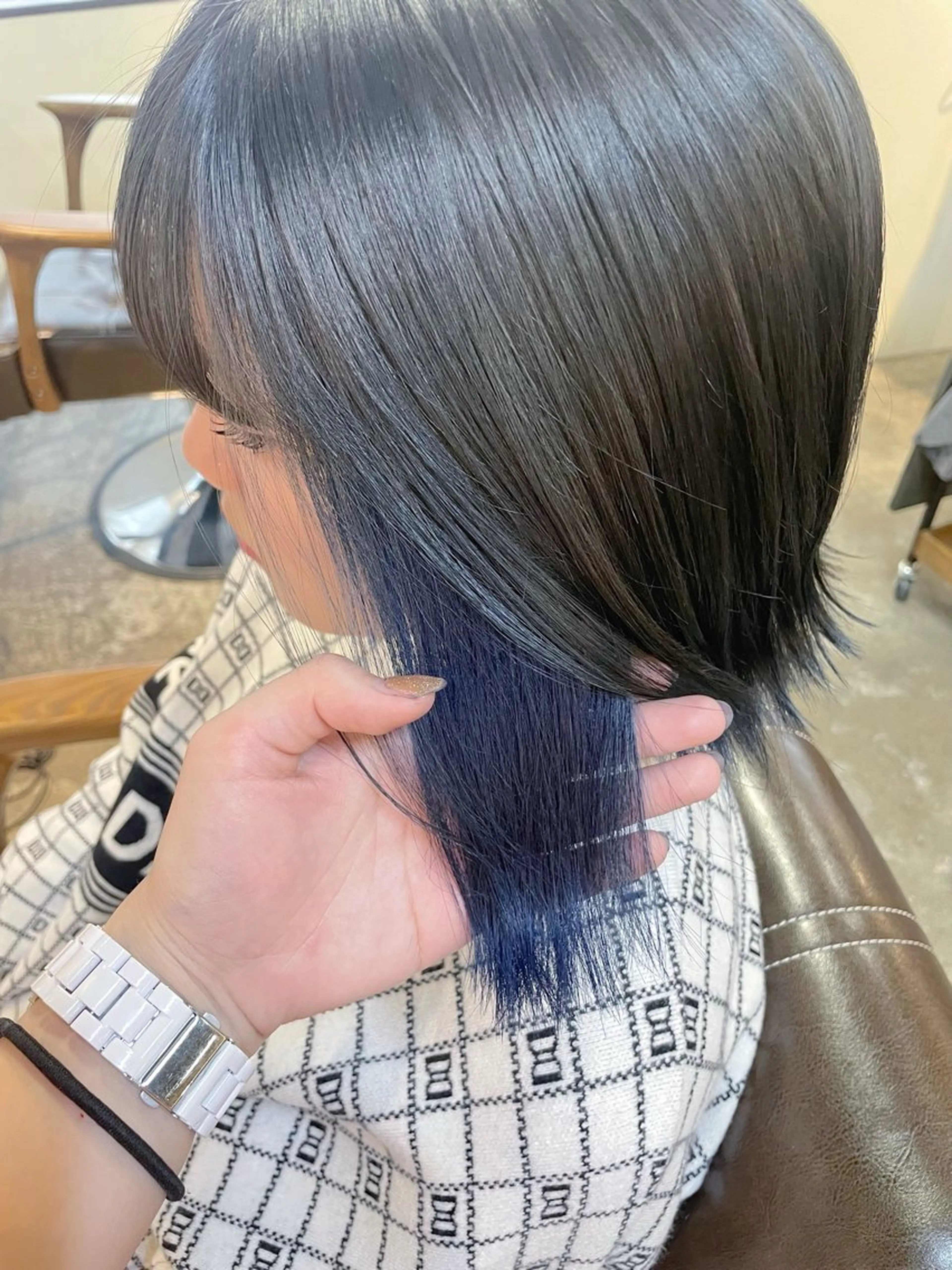 ミディアム ヘアカラー トリートメント acroあべの店所属・🧸顔周りカット /透明感🎀のヘアスタイル