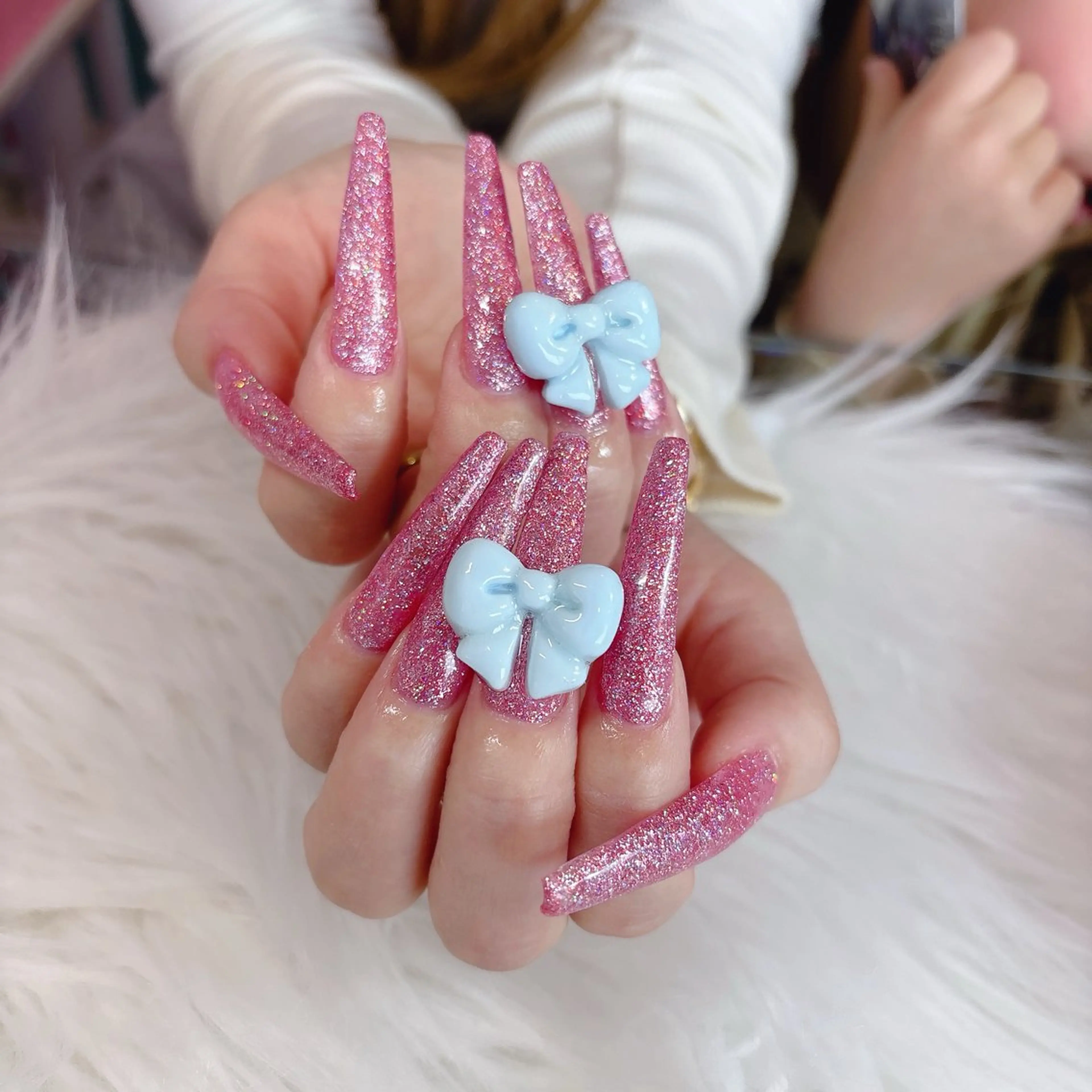 ネイル 長さ出し ロングネイル ワンカラーネイル スーパーロングネイル MignonReve所属・MignonReve 🎀Sayaのネイルデザイン